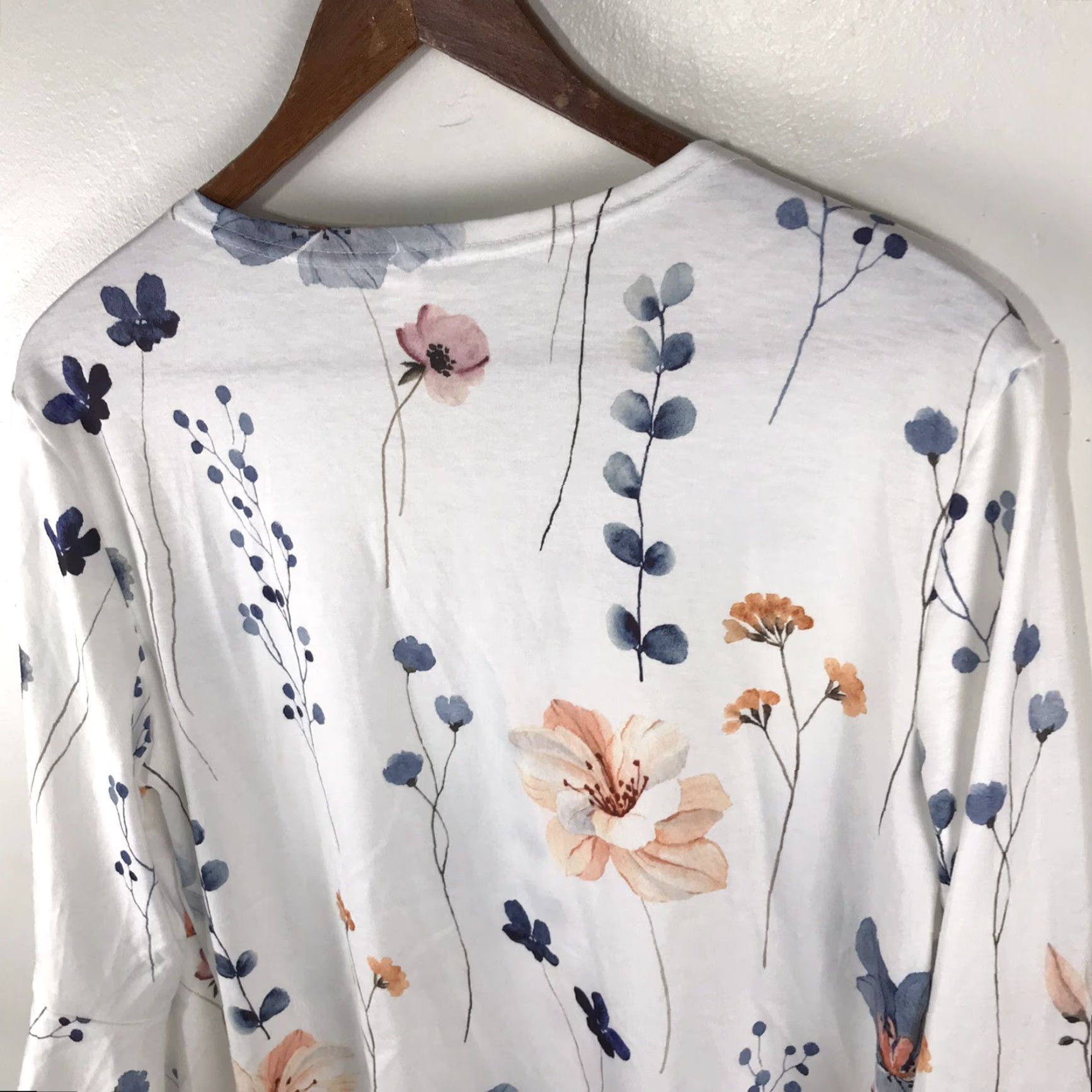 Vintage Zolucky Floral 3/4 Sleeve Cardigan Womens Size L White Classic Lightweight Knit Size L / US 10 / IT 46 - 6 Thumbnail