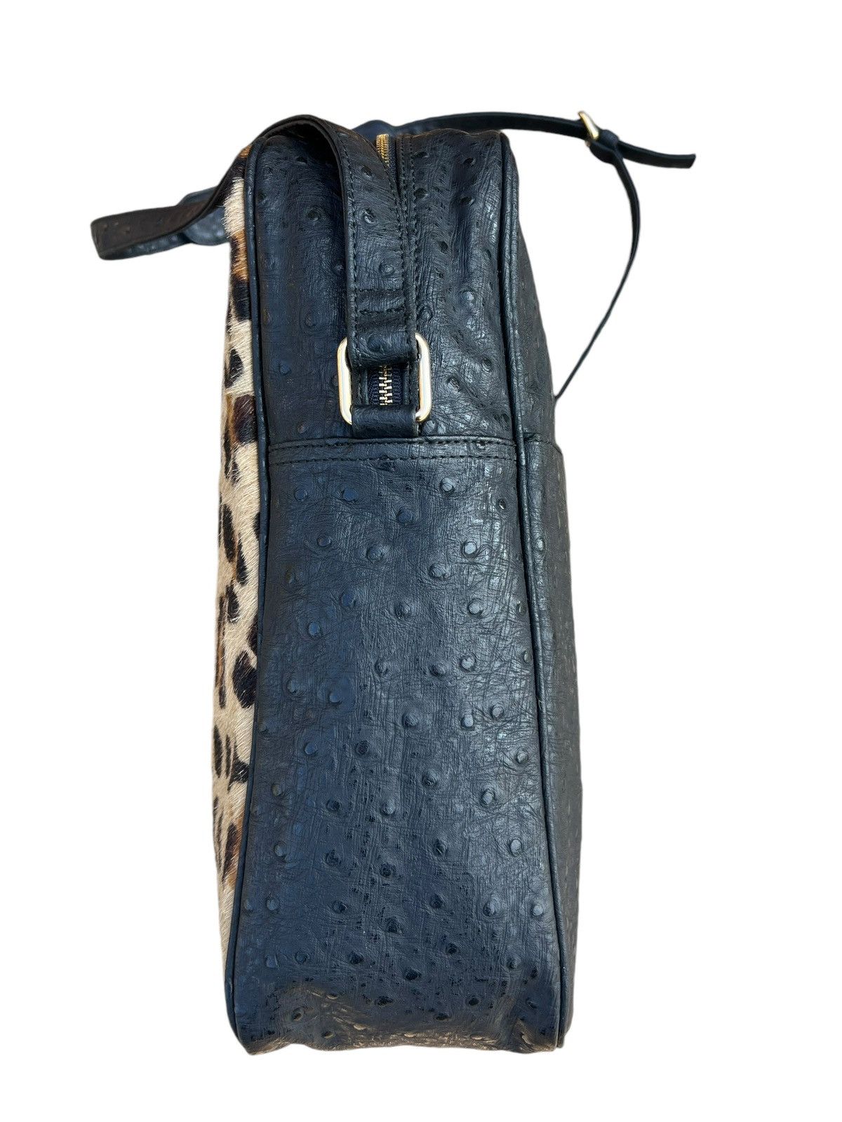 Leather Vintage GK Japan Leopard Ostrich Leather Bag Size ONE SIZE - 10 Thumbnail