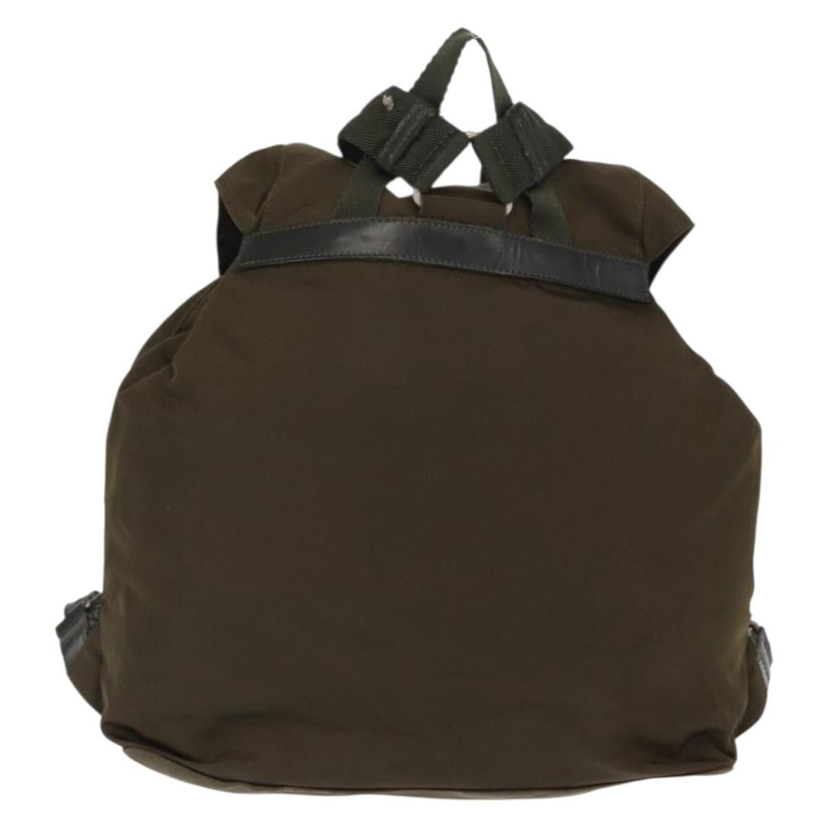 Prada PRADA Backpack Nylon Khaki Silver Auth 168394 - Jerrillo Size ONE SIZE - 3 Thumbnail