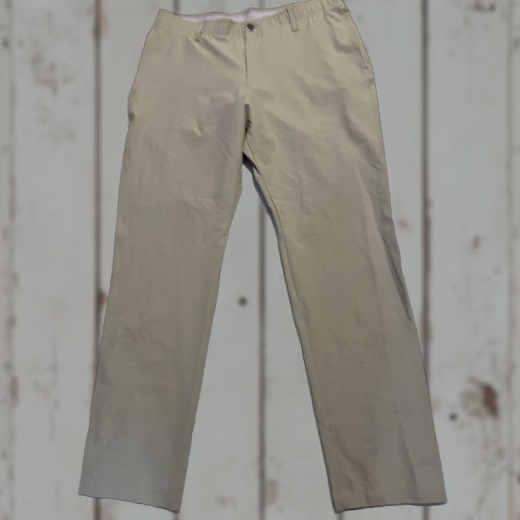 Under Armour Under Armour Pants Mens 38x32 Cream Beige Golf Performance Lightweight Stretch Straight Leg Regular Size US 38 / EU 54 - 1 Thumbnail