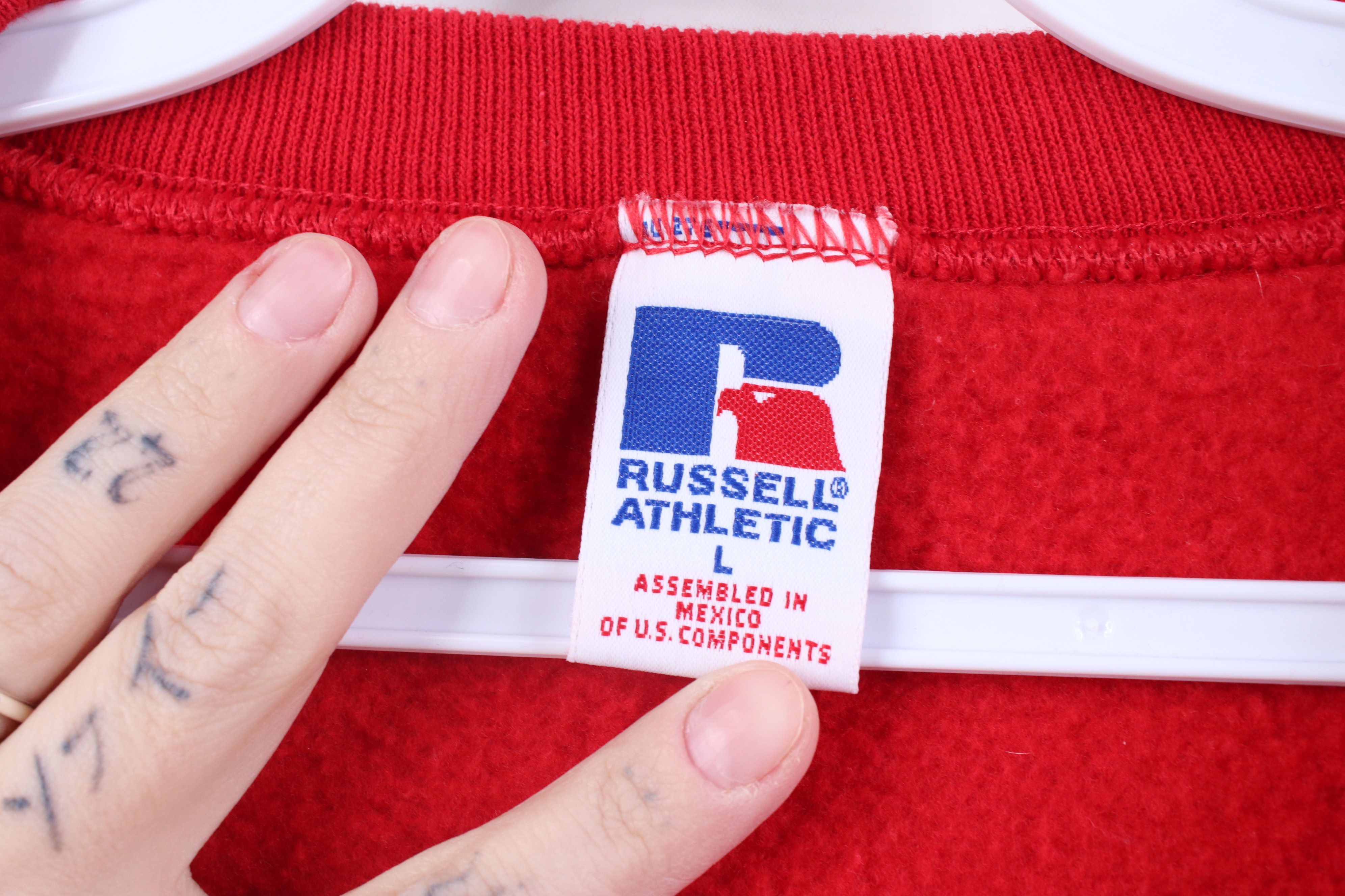 Russell Athletic Vintage 90s Russell Athletic Logo Crewneck Sweatshirt Red Size US L / EU 52-54 / 3 - 5 Thumbnail