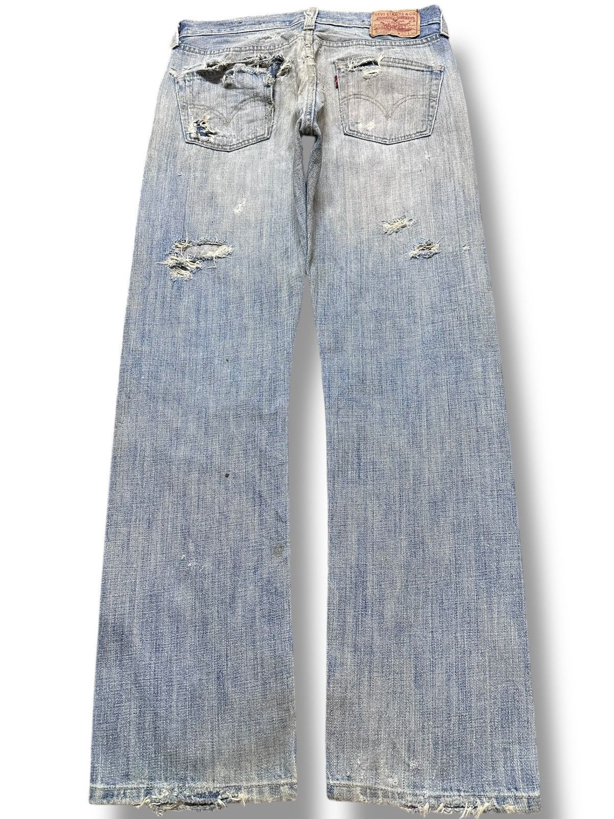 Levi's Vintage Clothing Vintage Levi’s 501 Ripped Grunge Distressed Denim Size US 31 - 6 Thumbnail