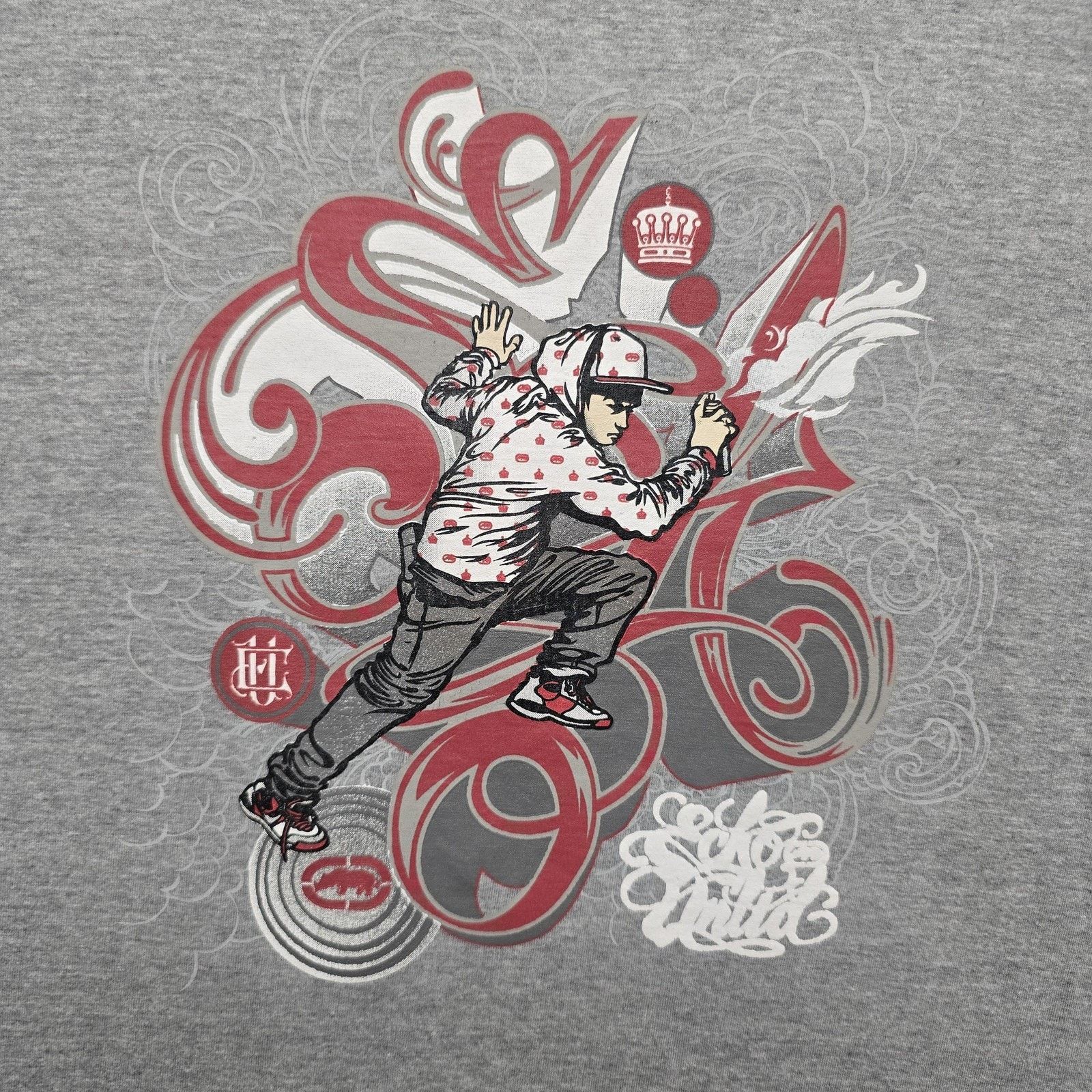 Ecko Unltd. Ecko Unltd Shirt Mens Extra Large Gray Classic Tee Graphic Size US XL / EU 56 / 4 - 2 Thumbnail