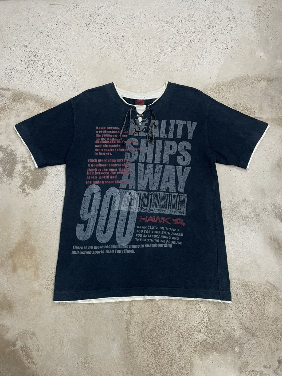 Tony Hawk × Vintage Vintage Tony Hawk Y2K Skate Scene Wording Layered Tee Size US L / EU 52-54 / 3 - 3 Thumbnail