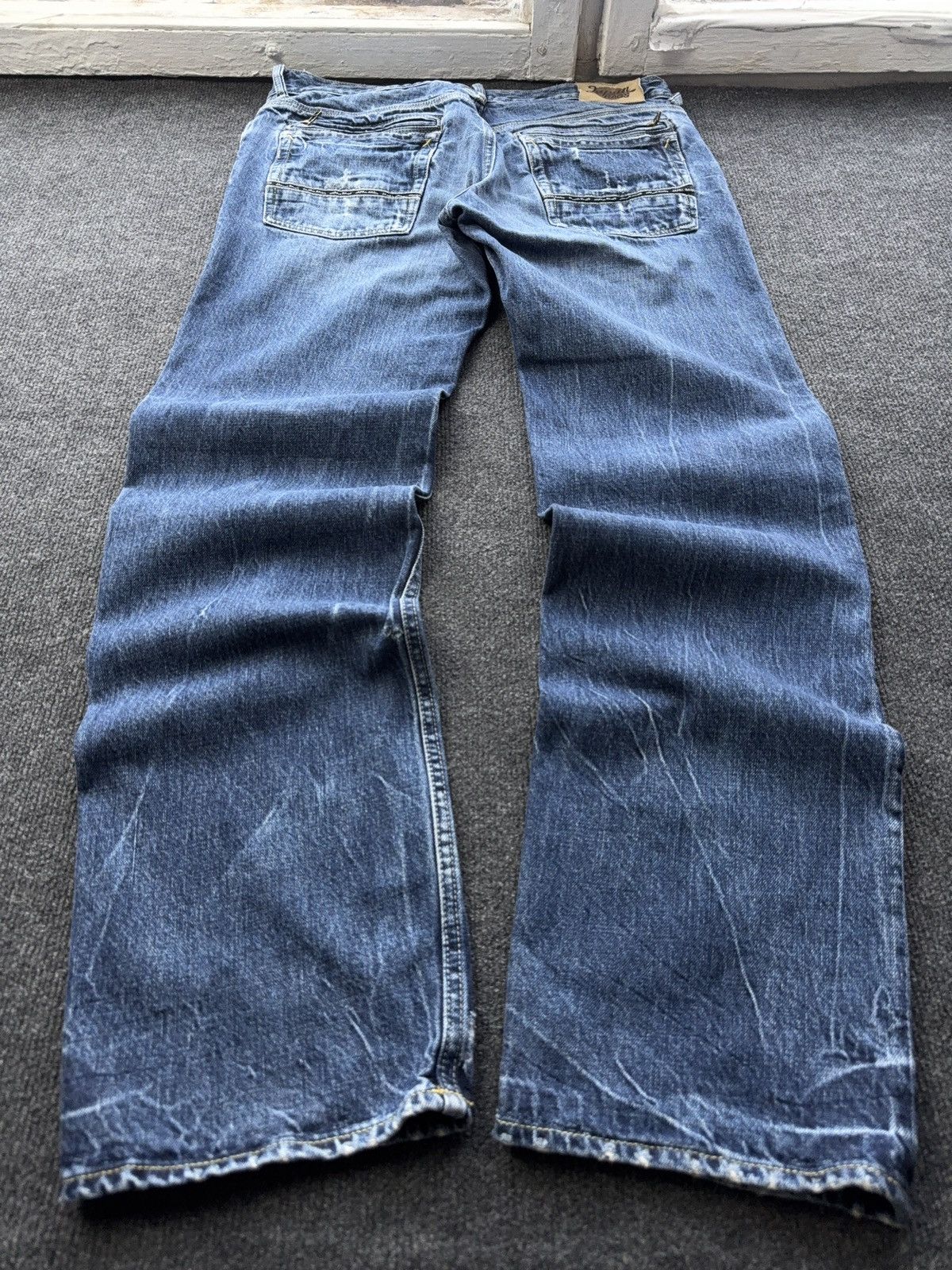 Japan Rags 🔥 Japan Rags Vintage 00s Y2K Distressed Blue Denim Jeans Size US 33 - 14 Thumbnail