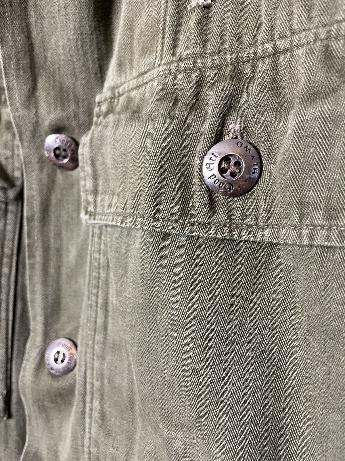 GOOD ART HLYWD Vintage Good Art Hlywd HBT Jacket with 11 Silver Pieces Size US L / EU 52-54 / 3 - 3 Thumbnail