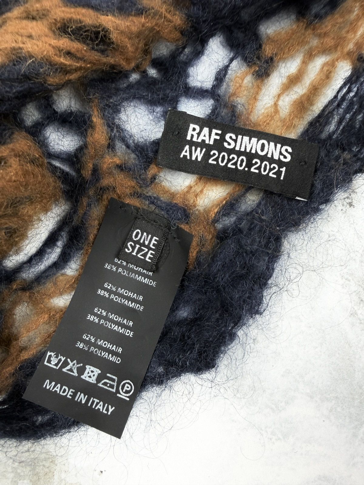 Raf Simons AW20 Raf Simons Mohair Knit Balaclava Face Mask Orange Size ONE SIZE - 7 Thumbnail