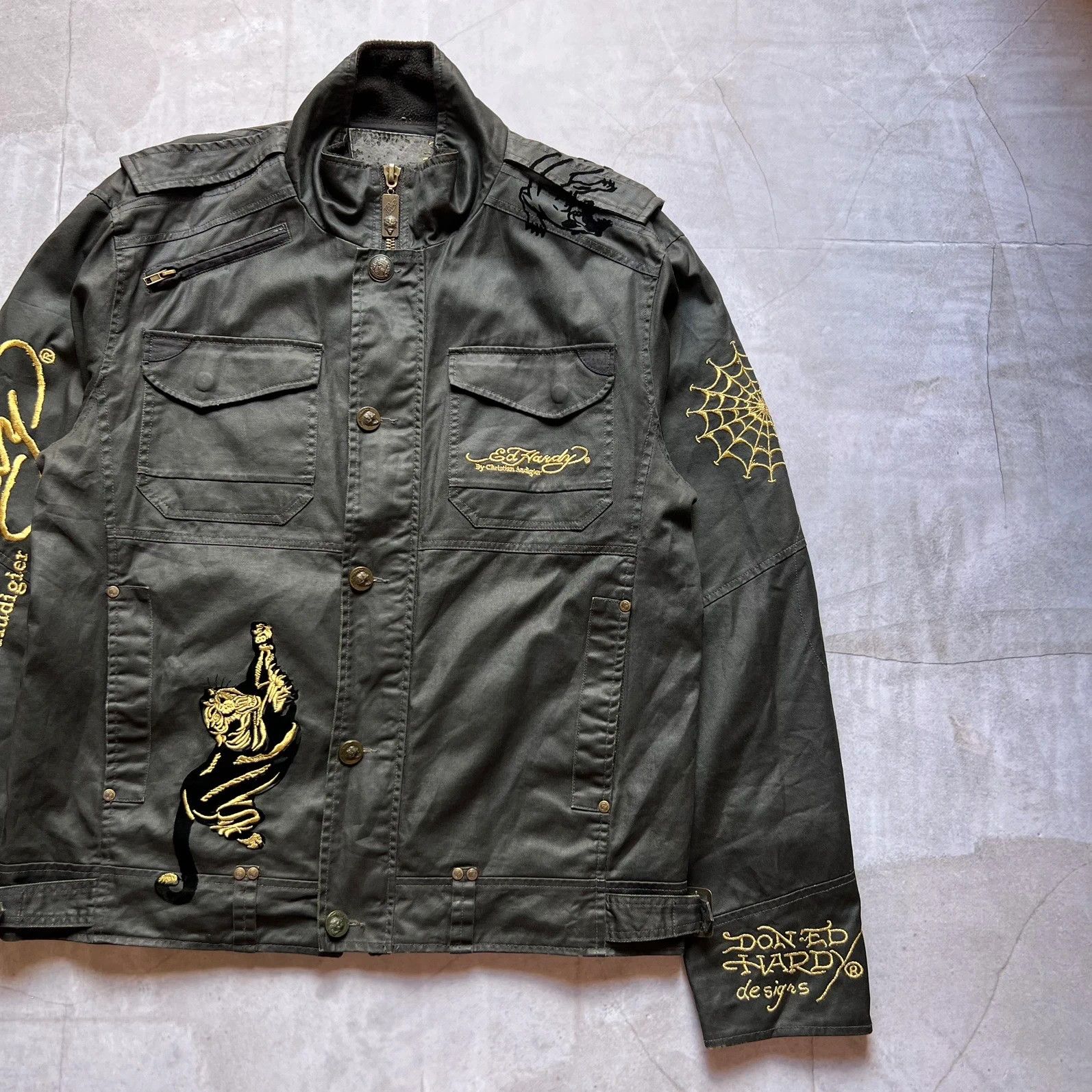 Hysteric Glamour vintage Ed Hardy by Christian Audiger jacket coat tiger Y2K Size US L / EU 52-54 / 3 - 5 Thumbnail