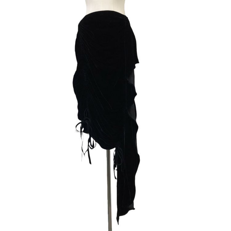 Gucci Gucci Velvet Ruched Midi Skirt Size 40 Size 27" / US 4 / IT 40 - 1 Thumbnail