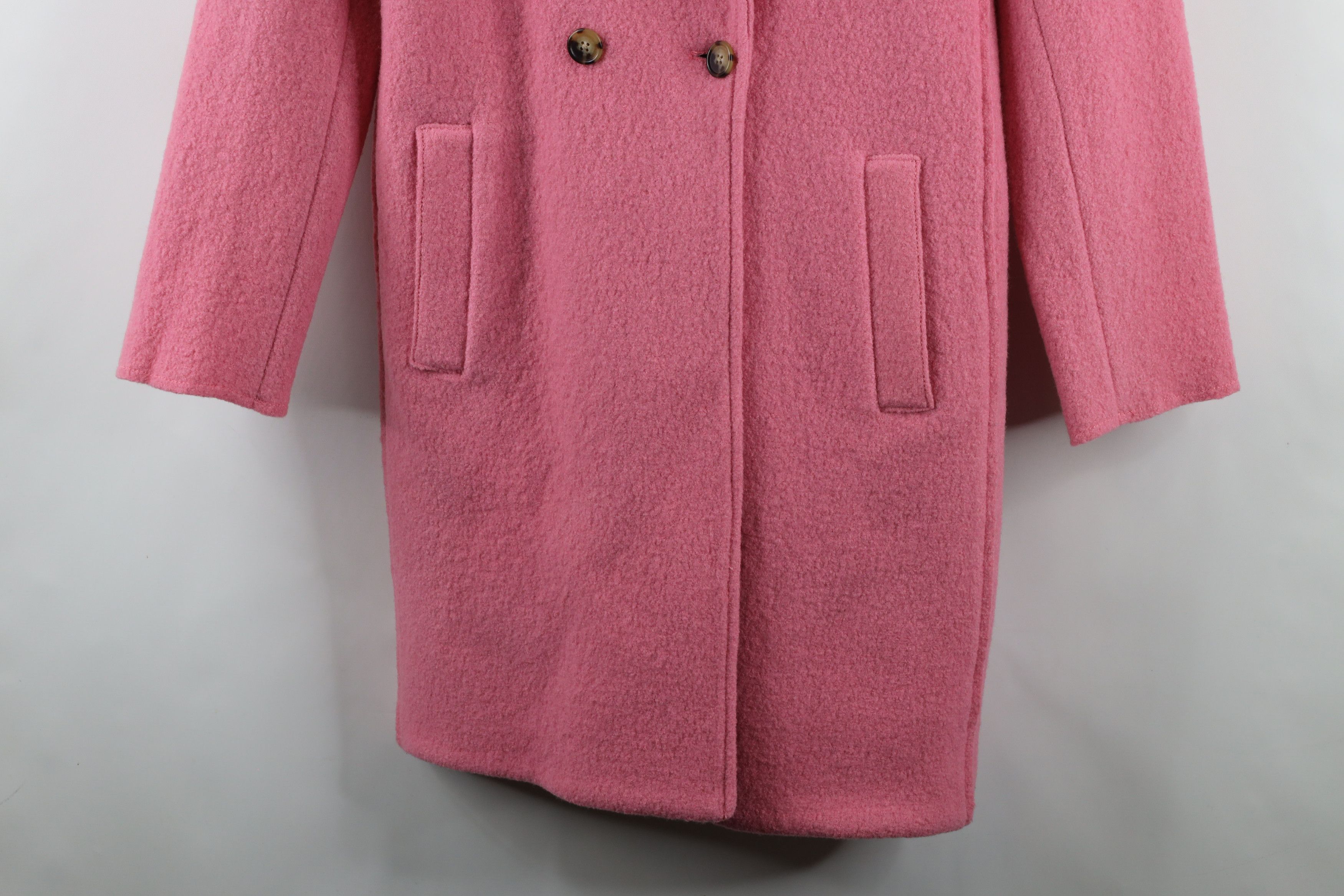 J.Crew × Vintage J Crew Italian Boiled Wool Daphne Topcoat Jacket Pink Size XS / US 0-2 / IT 36-38 - 4 Thumbnail
