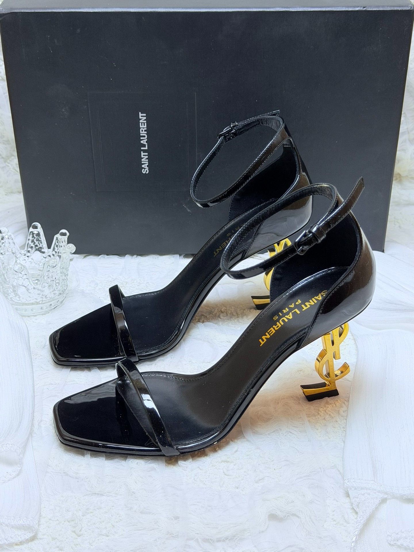 Saint Laurent Paris Saint Laurent Paris Patent Black Lowtop Sneakers Women Size US 5.5 / IT 35.5 - 1 Thumbnail