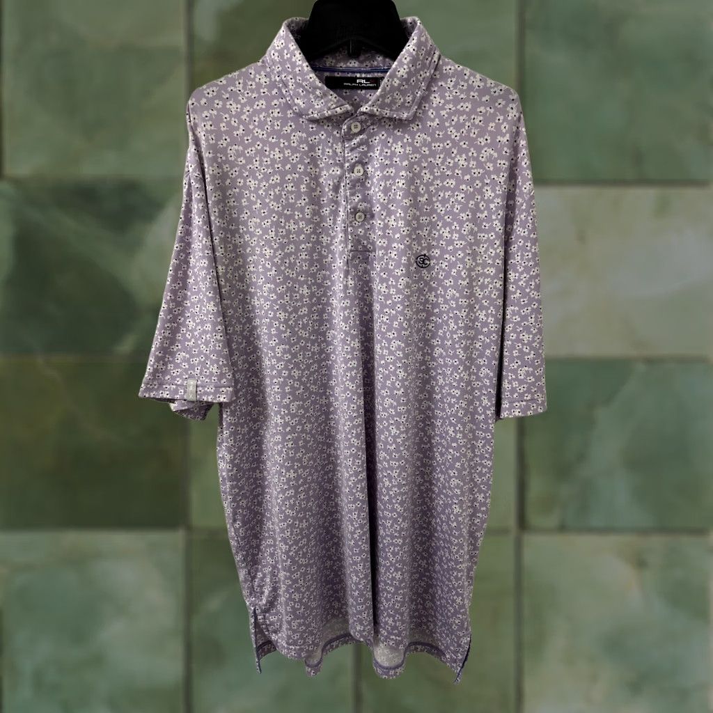 RLX Ralph Lauren RLX Ralph Lauren Polo Shirt Mens Large Purple Floral Wicking Short Sleeve Golf Polo Shirt Mens Large Purple Floral Wicking Short Sleeve Krishna Size US L / EU 52-54 / 3 - 1 Thumbnail
