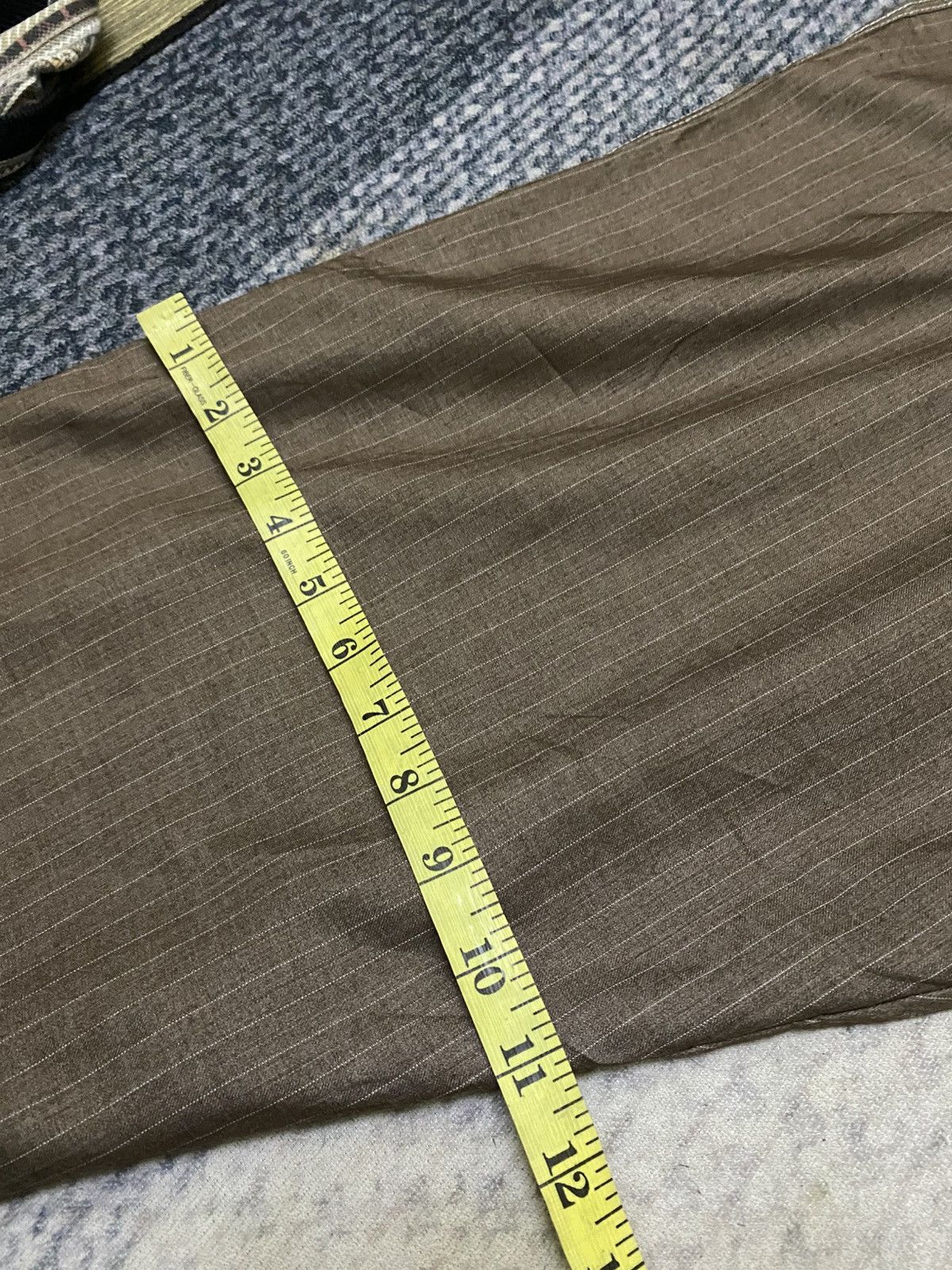 Japanese Brand Frank U Pencil Stripe Messy Raw Seam Stitches Balloon Pant Size US 32 / EU 48 - 20 Thumbnail