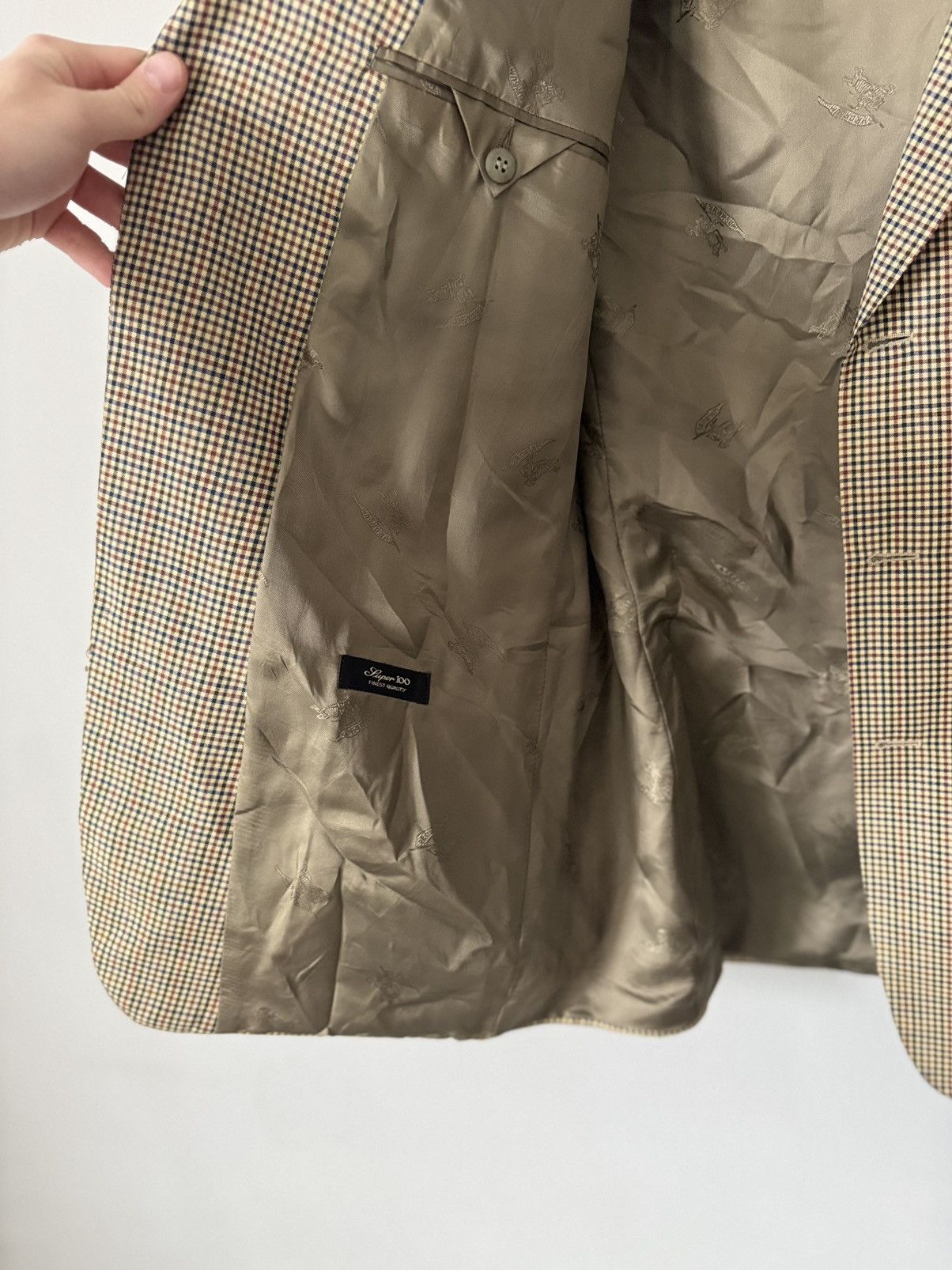 Burberry Burberrys vintage blazer retro suit basic Size 54R - 8 Thumbnail