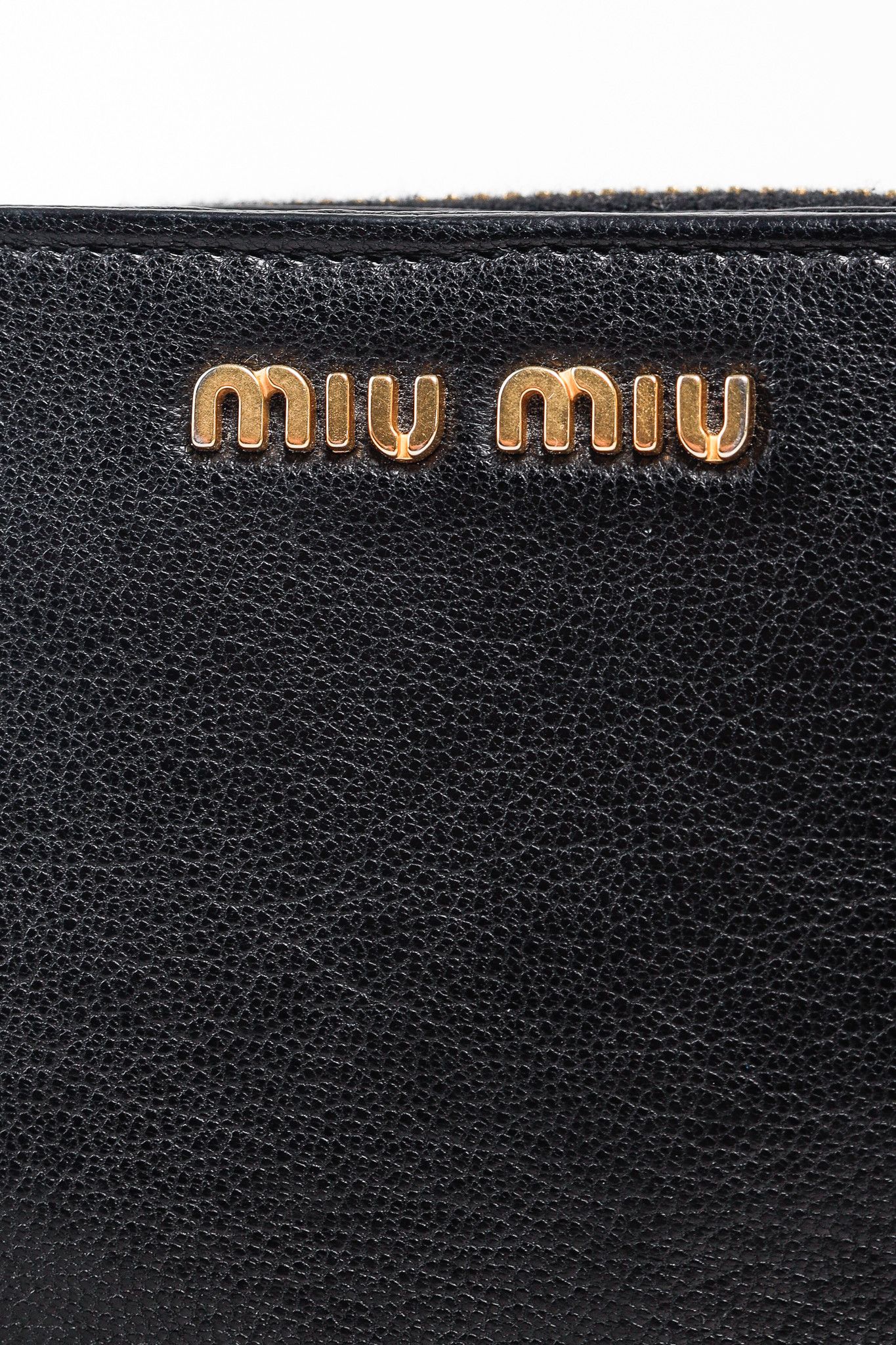 Miu Miu Miu Miu Black Leather Bi-Fold Compact Wallet Size ONE SIZE - 6 Thumbnail