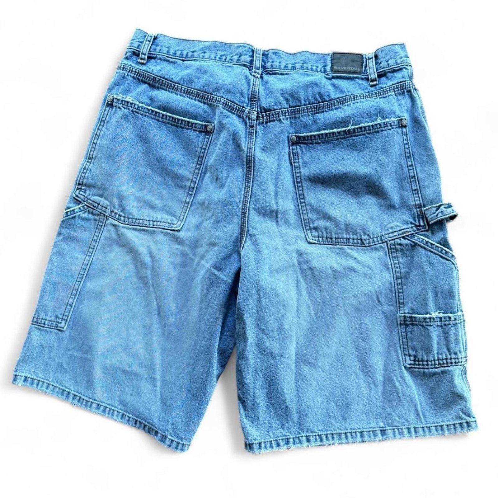 Levi's Vintage y2k Levis Silvertab Baggy Light Wash Denim Shorts Size US 36 / EU 52 - 1 Thumbnail