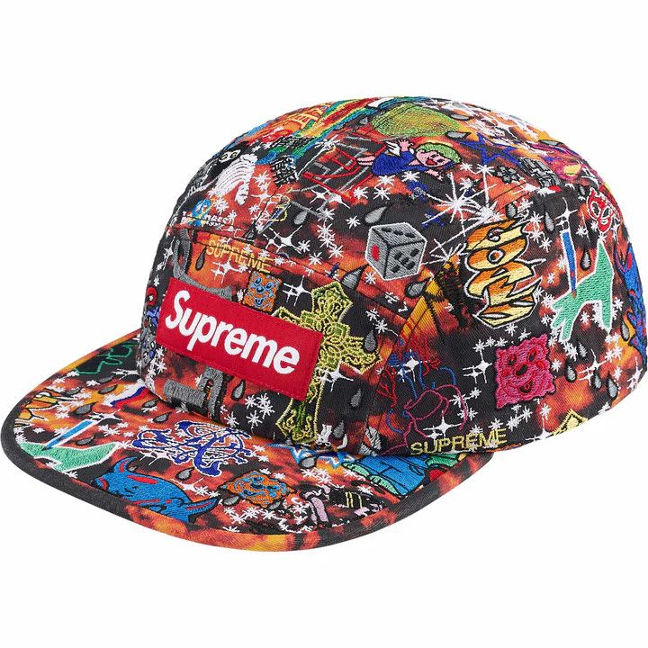 Supreme 黒 AOI Embroidered Camp Cap Supreme AOI Embroidered Camp Cap Black - SS25 - US