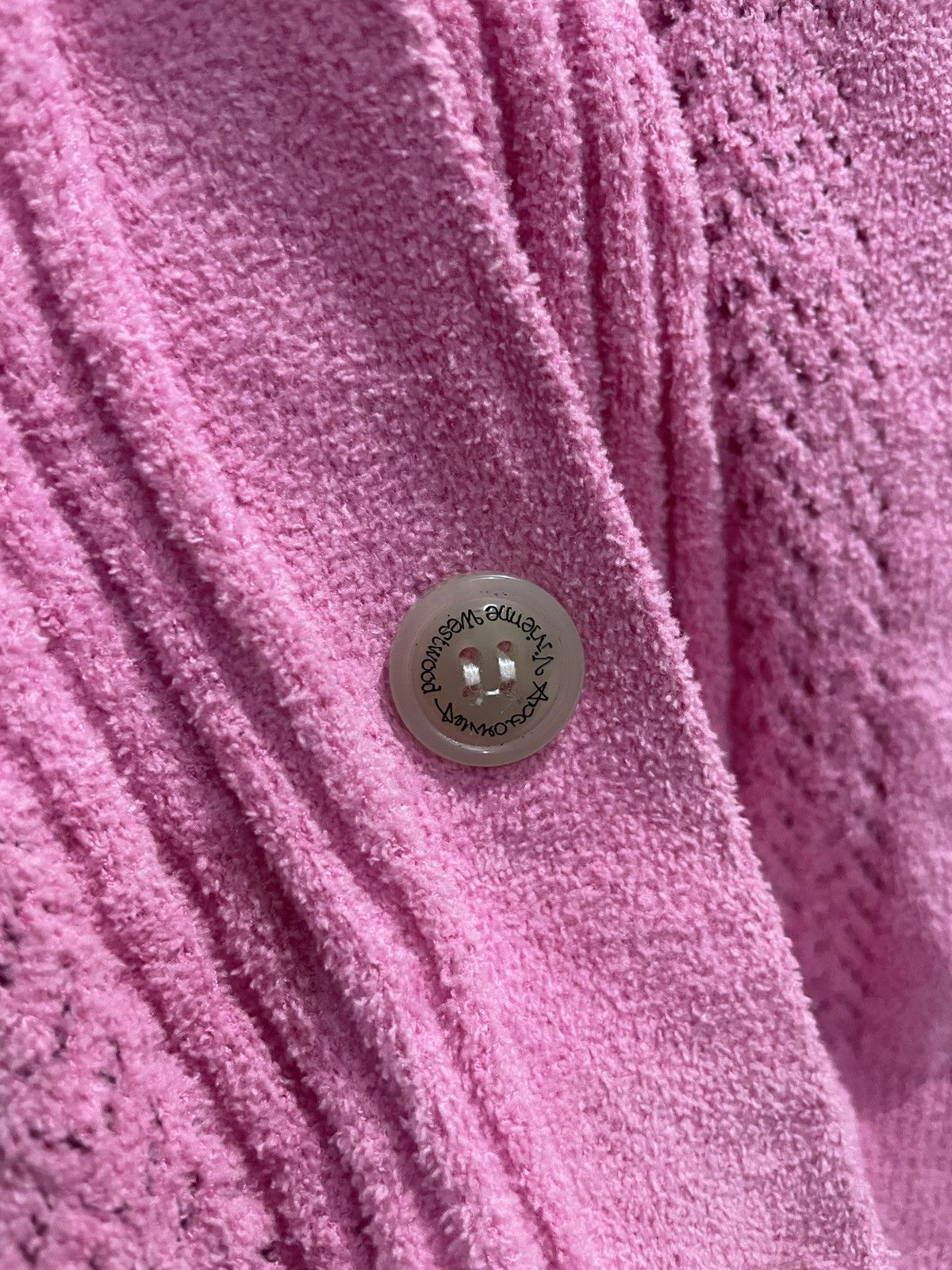 Vivienne Westwood VIVIENNE WESTWOOD WOOL CROPPED CARDIGAN IN PINK Size L / US 10 / IT 46 - 4 Thumbnail
