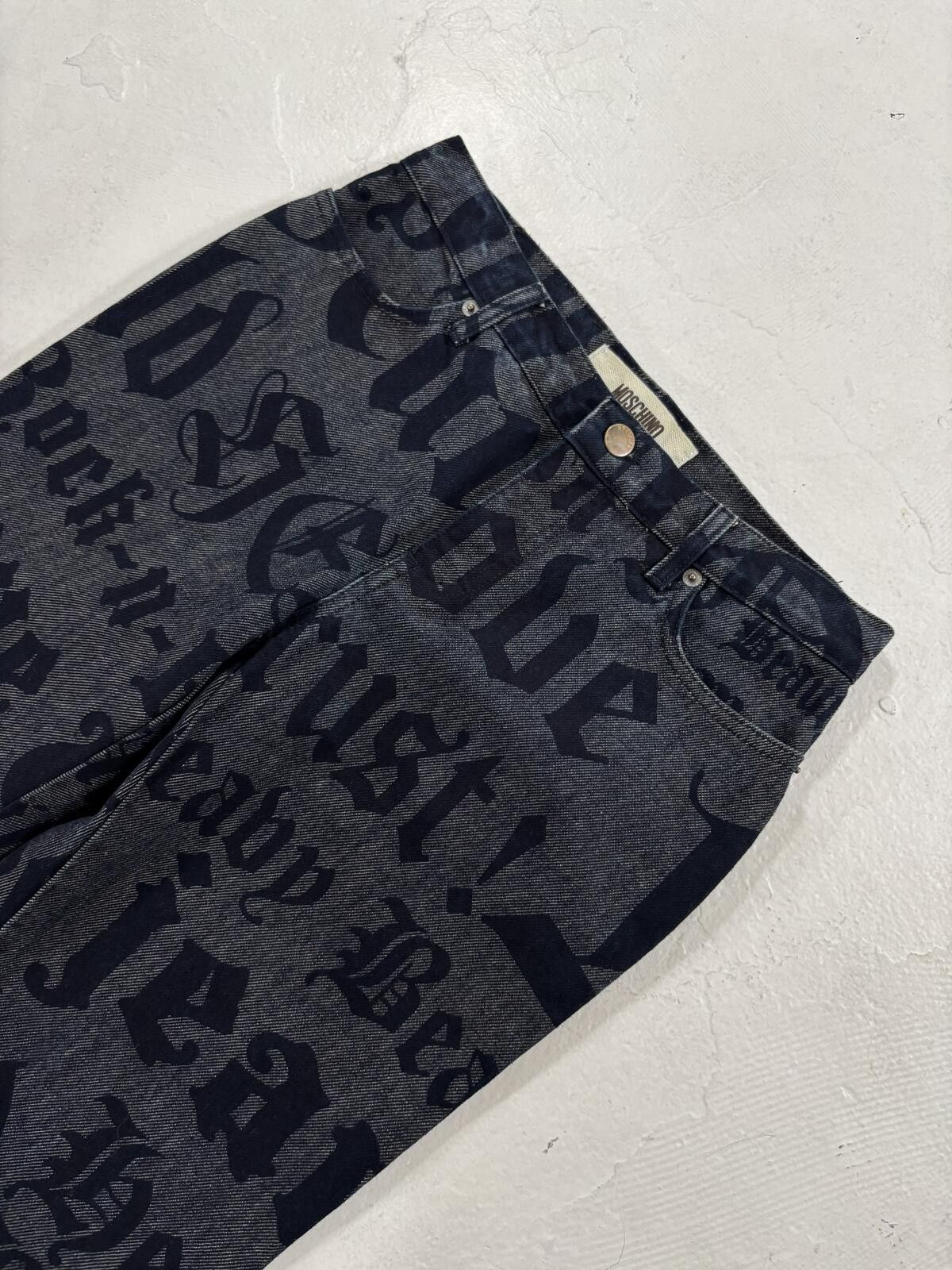 Moschino Moschino Old English Newspaper Denim Size US 28 / EU 44 - 2 Thumbnail
