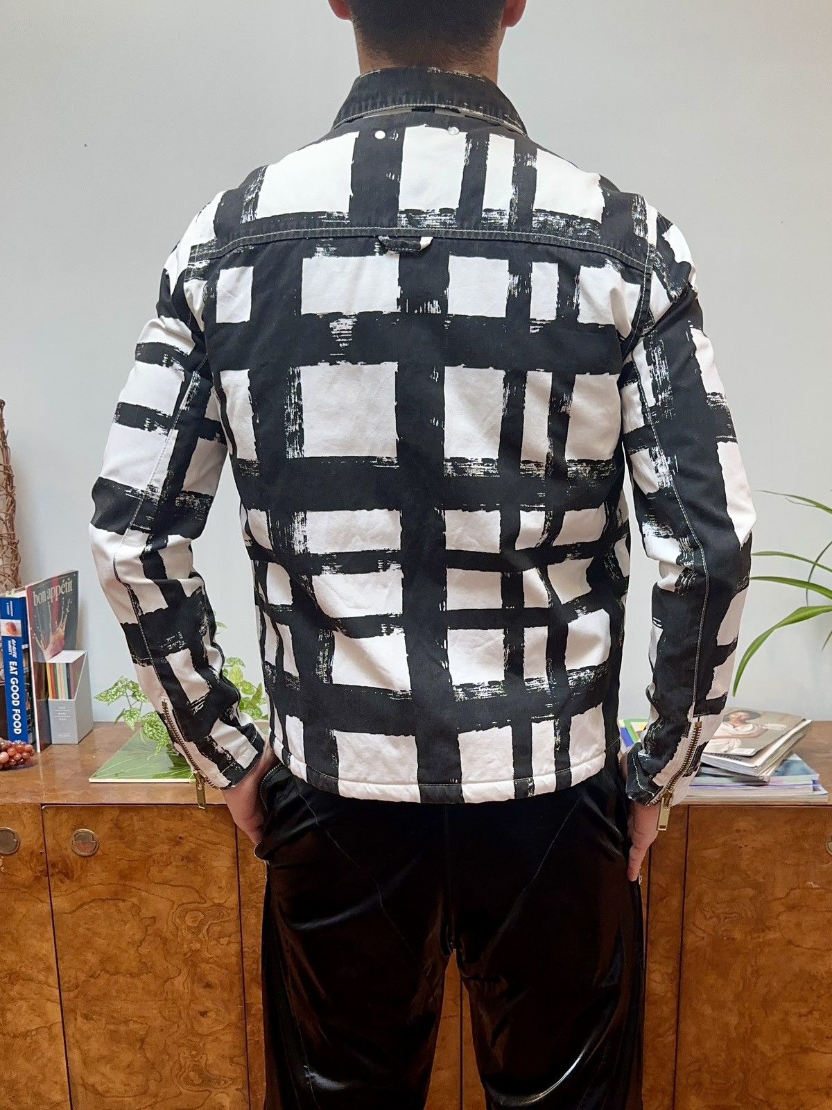 Other Paintbrush Grid Cotton Jacket W Quilted Lining Size US S / EU 44-46 / 1 - 4 Thumbnail