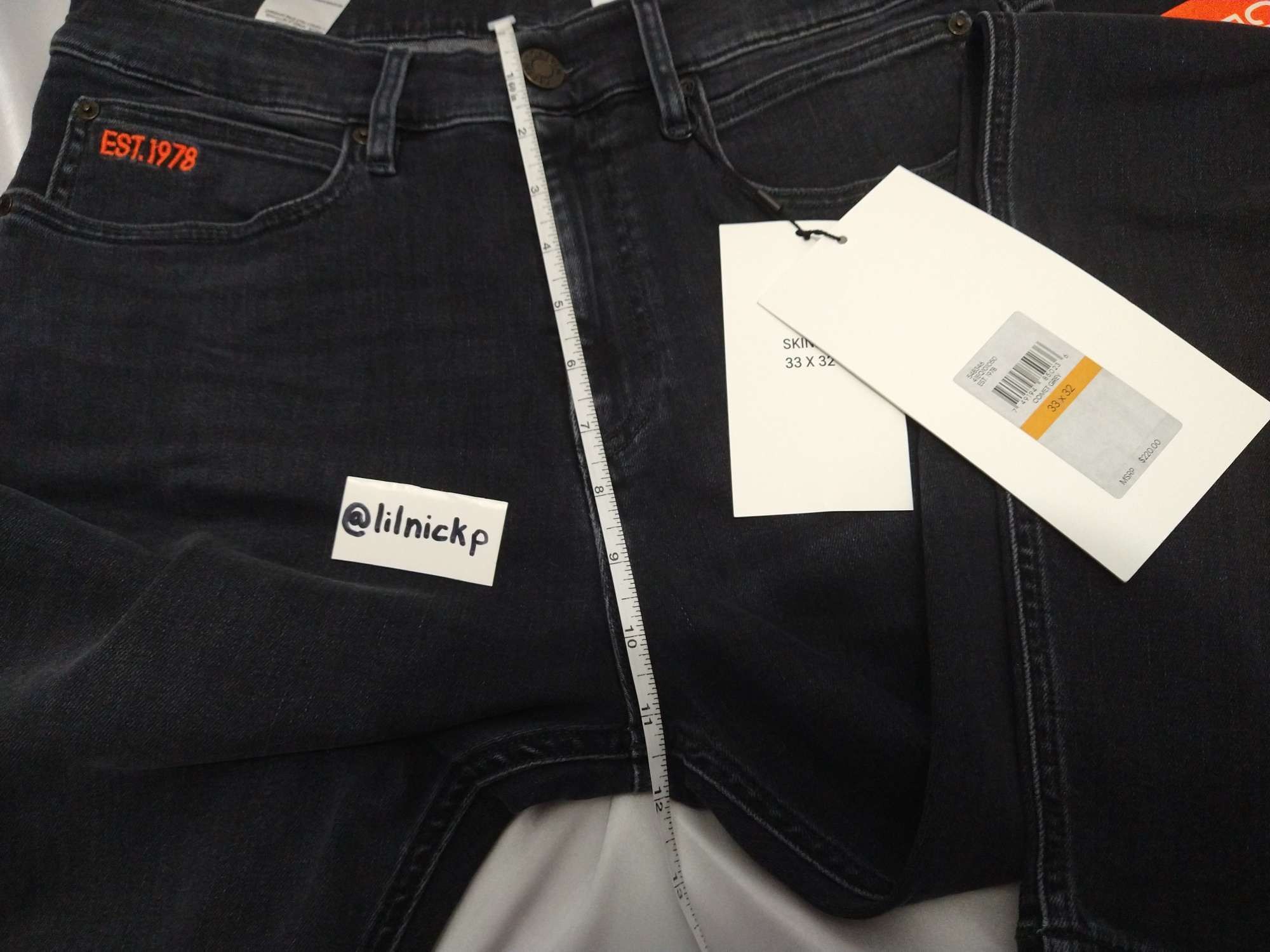 Calvin Klein 205W39NYC EST. 1978 Skinny Leg Comet Grey Jeans Size US 33 - 8 Thumbnail