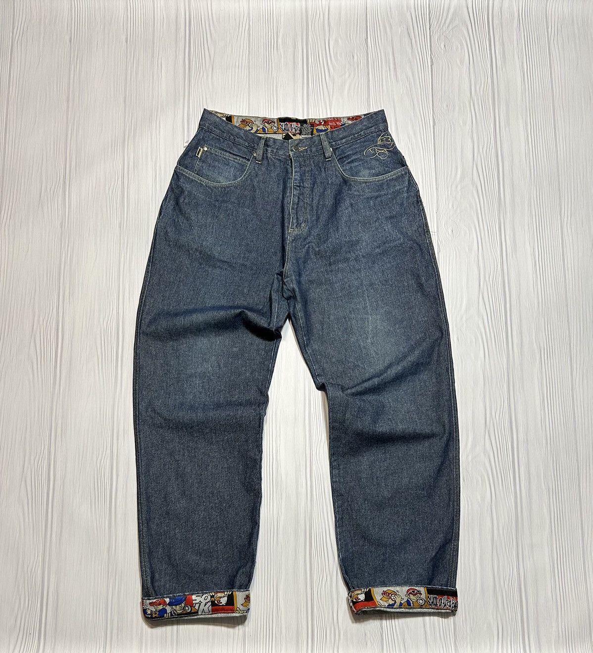 Vintage Rare SOHK School Of Hard Knocks Embroidered Logo Denim Pants Size US 36 / EU 52 - 3 Thumbnail