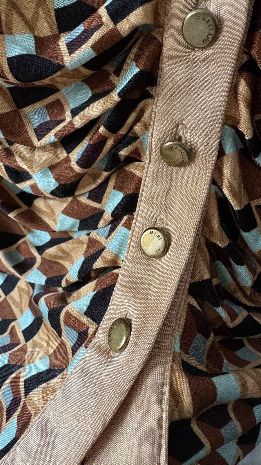Georges Marciano Guess Vintage shirt geometric print 70s Gucci Versace Style Size L / US 10 / IT 46 - 5 Thumbnail