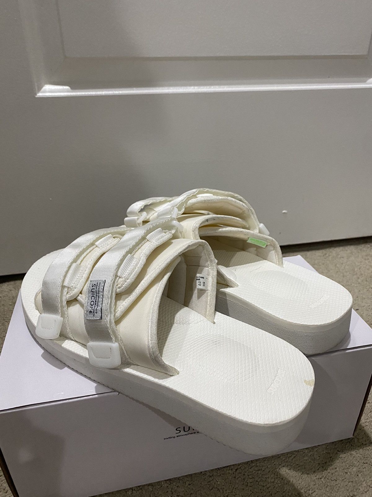 Suicoke White Moto-CAB Sandals Size US 9 / EU 42 - 2 Thumbnail