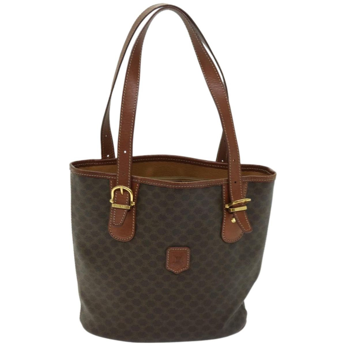 image of Celine Céline Macadam Tote in Brown, Women's