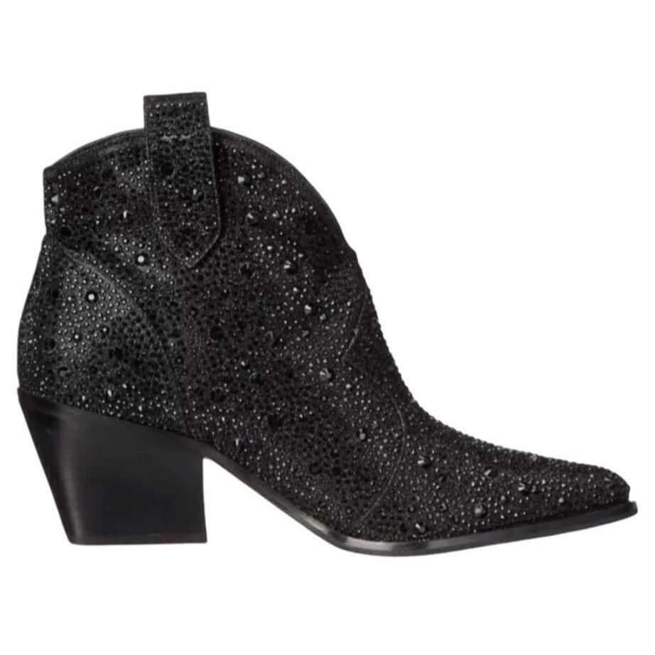 Jessica Simpson JESSICA SIMPSON / Black / Glittered / Ankle / Boots With Blo Size US 6.5 / IT 36.5 - 1 Thumbnail