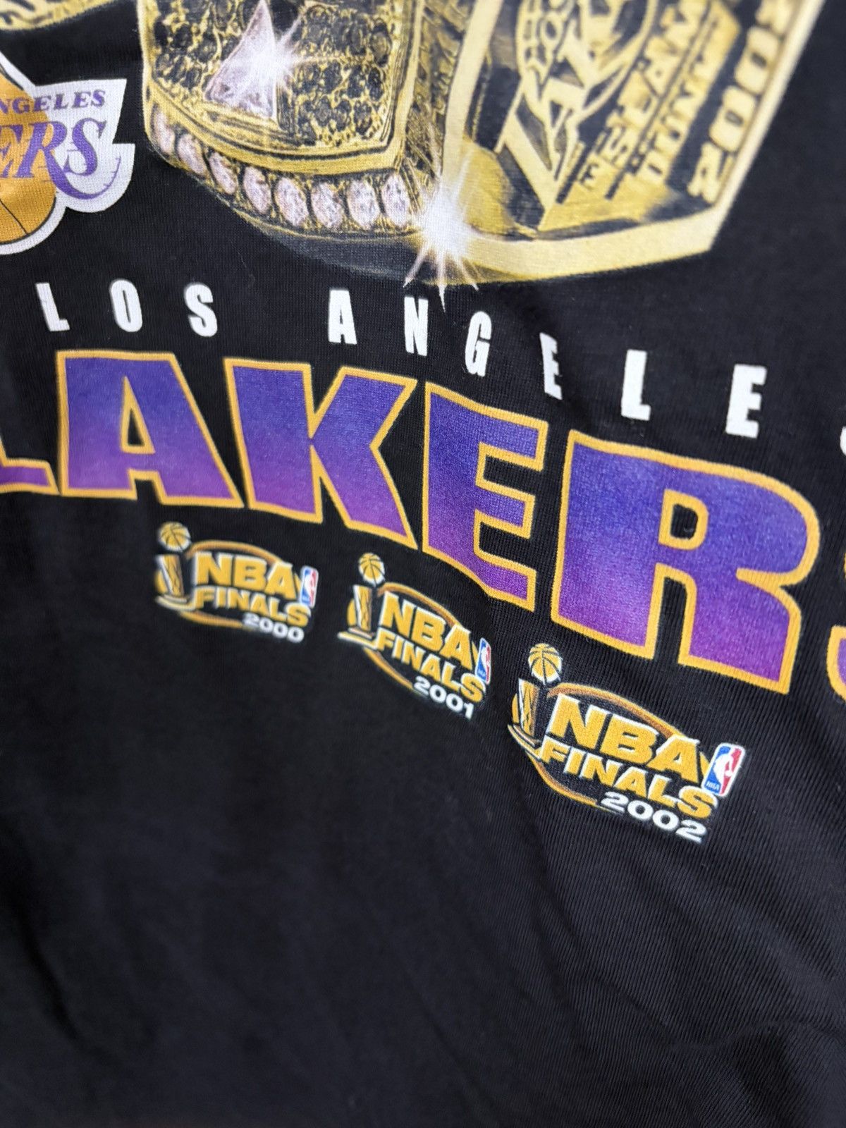 Mitchell & Ness LAKERS MITCHELL & NESS NBA THREE-PEAT rings TEE shirt 2xl wt Size US XXL / EU 58 / 5 - 7 Thumbnail