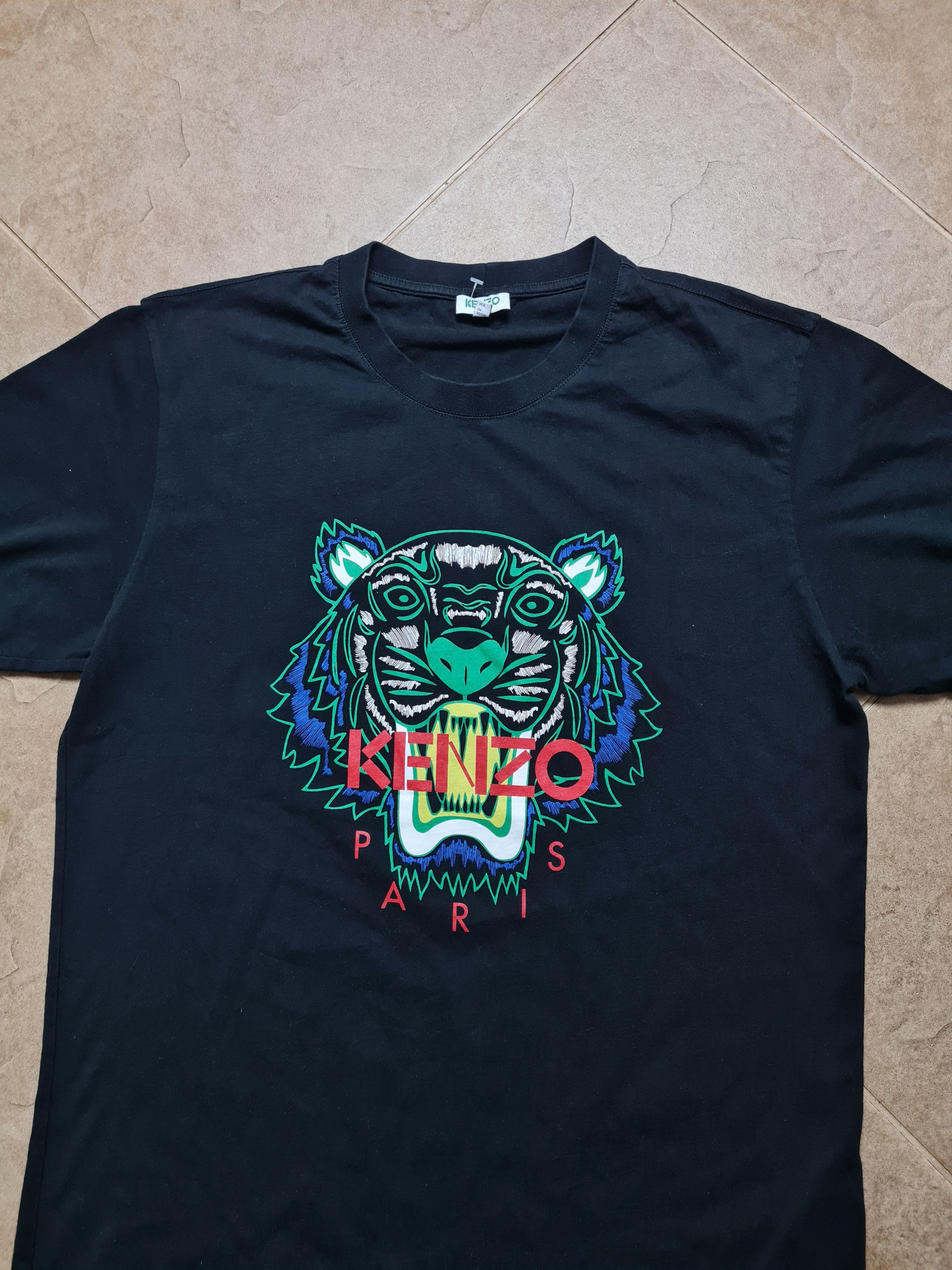 Kenzo T-Shrts Kenzo Shirts Black Big Logo Lion Japan Size XL Size US XL / EU 56 / 4 - 3 Thumbnail
