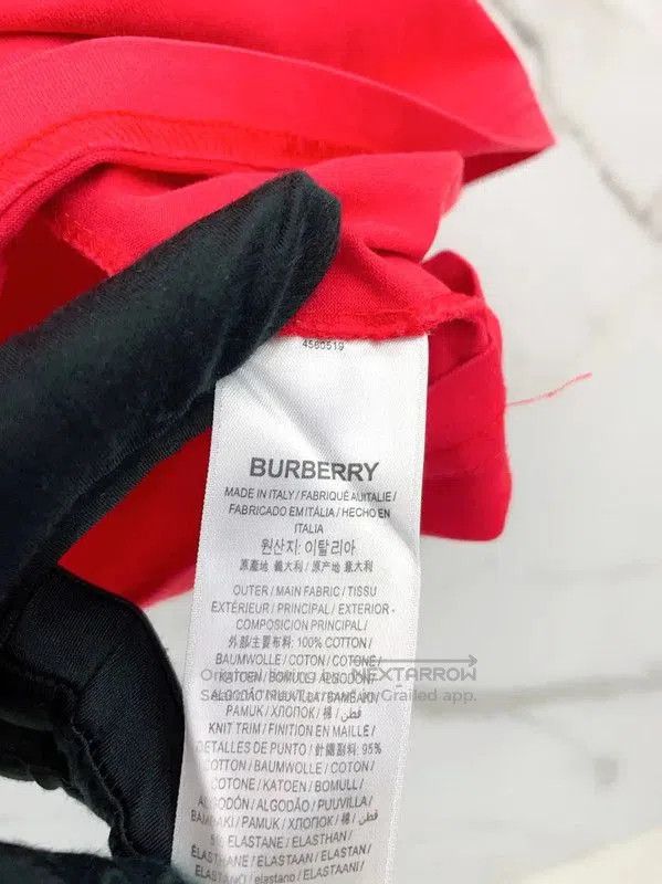 Burberry Burberry Red Cotton T-Shirt with Graphics. Size M / US 6-8 / IT 42-44 - 8 Thumbnail