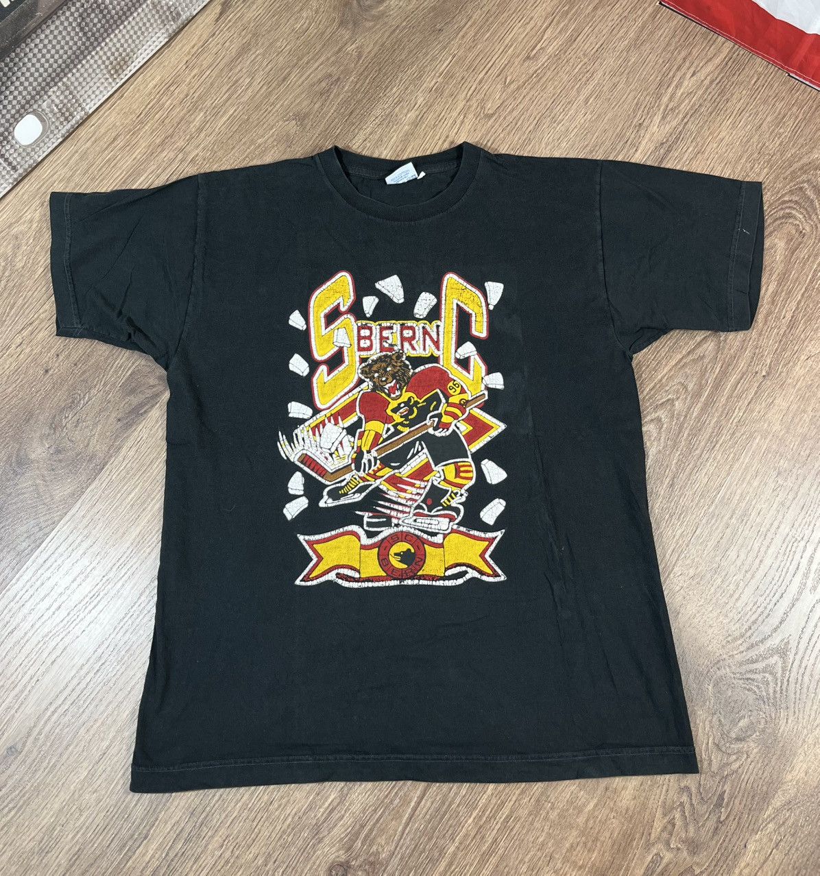 NHL Vintage Hockey SC Bern T Shirts Rare Size US L / EU 52-54 / 3 - 1 Thumbnail