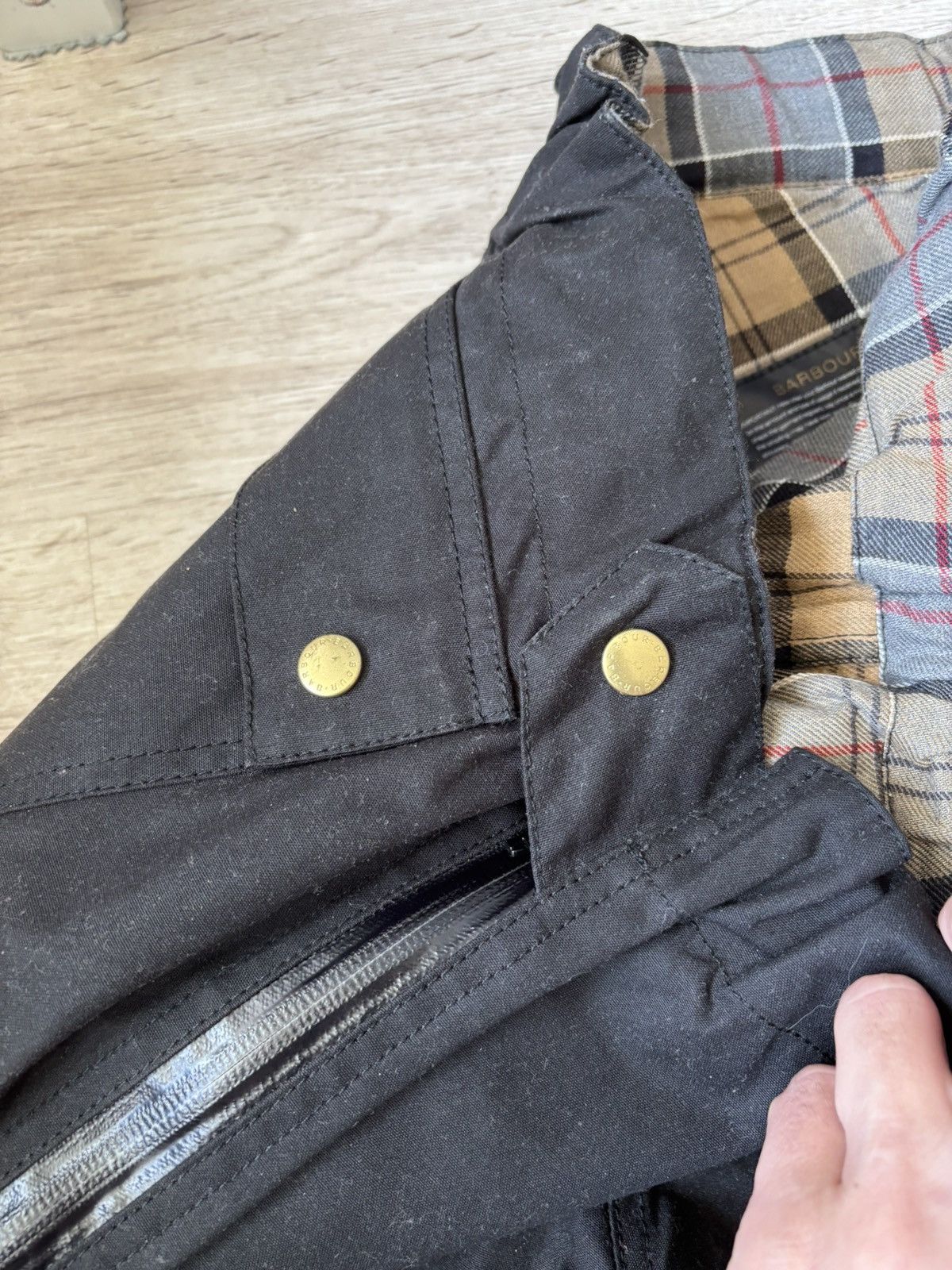 Barbour Barbour Bike Trousers C34 86cm Waxed Cotton Biker Pants Size US 34 / EU 50 - 11 Thumbnail