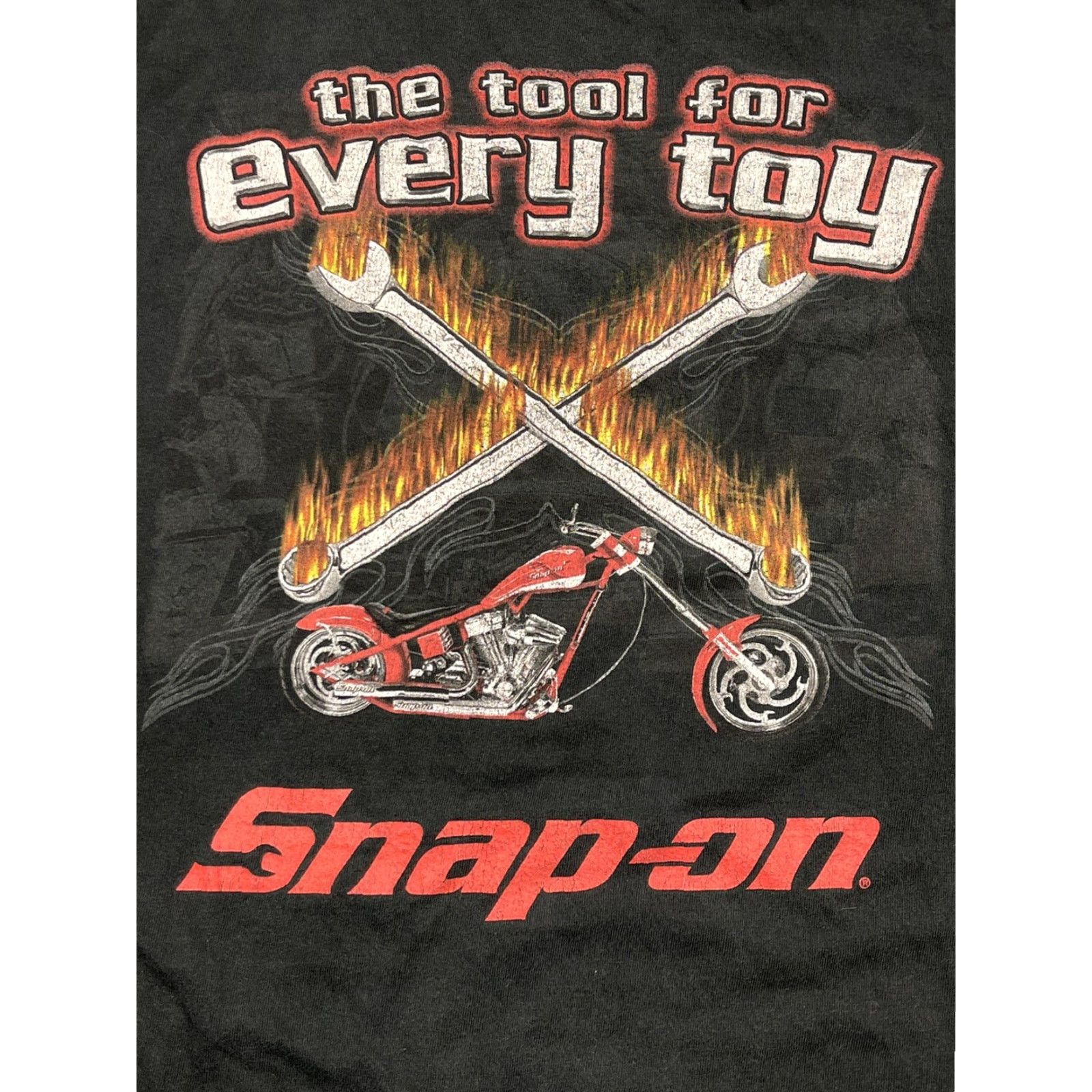 Vintage VINTAGE Snap-on Tools Graphic T-Shirt XL Black Motorcycle Mens Size US XL / EU 56 / 4 - 2 Thumbnail