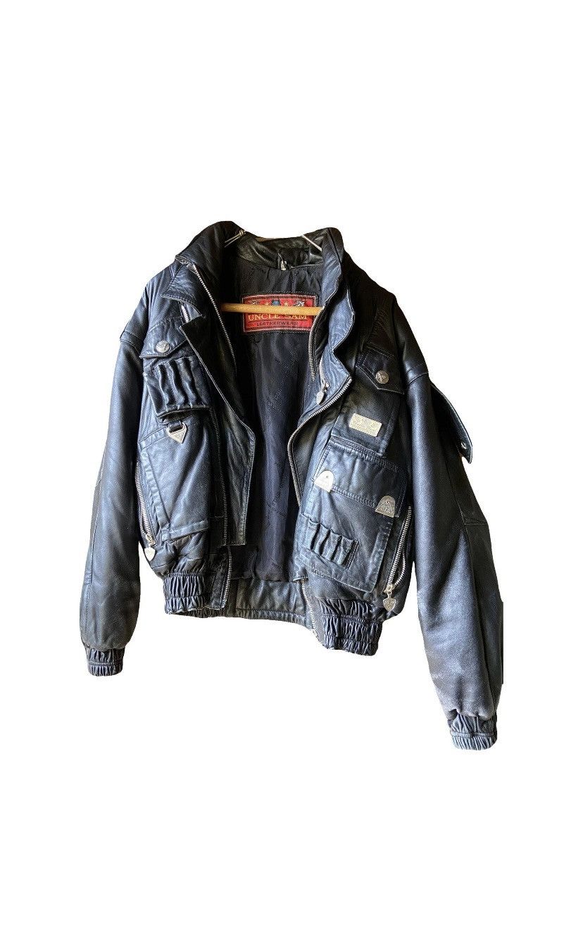 Vintage Uncle Sam 1986 leather jacket Size US L / EU 52-54 / 3 - 1 Thumbnail
