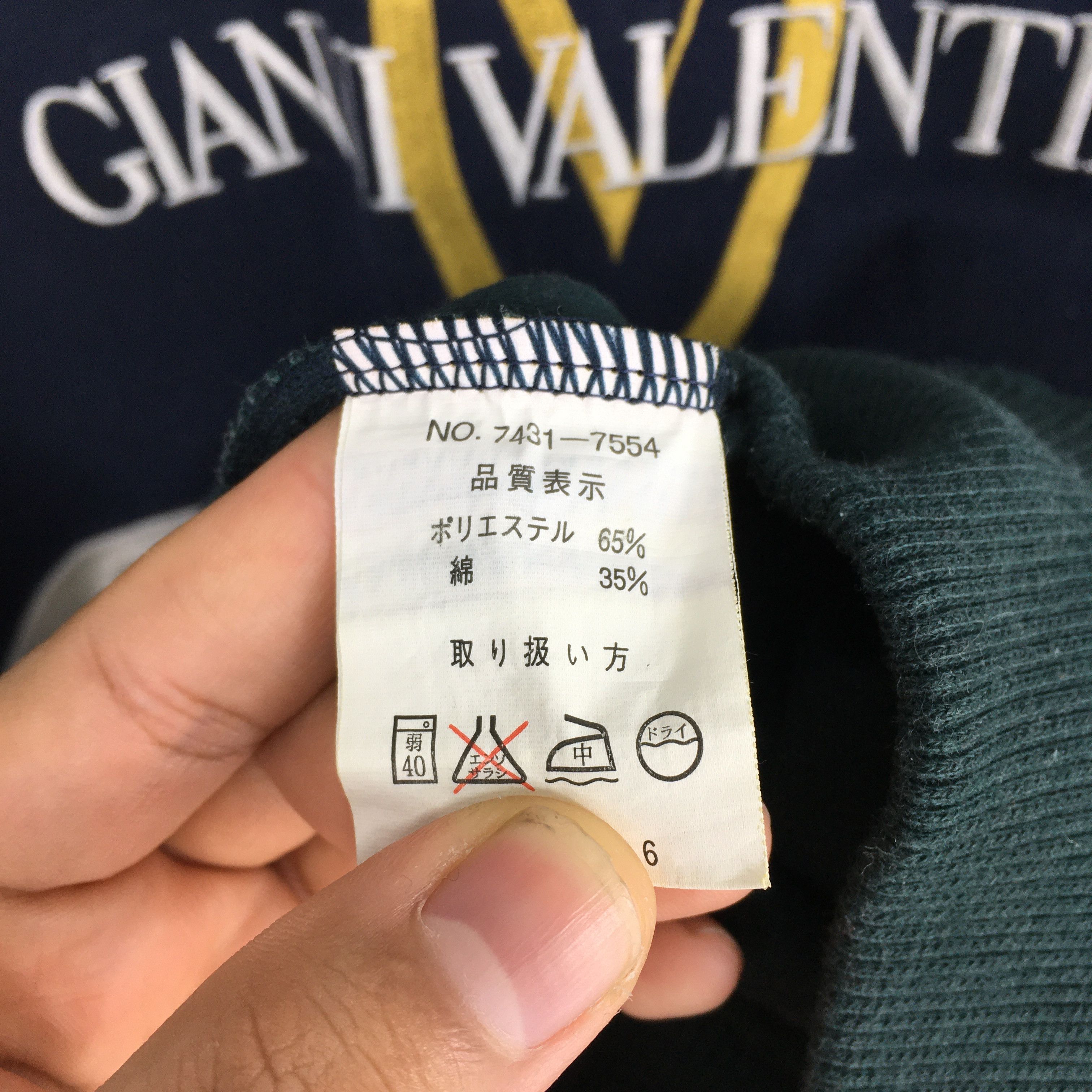 Giovanni Valentino Gianni Valentino Spell Out Embroidery Sweatshirt Large Size US L / EU 52-54 / 3 - 6 Thumbnail