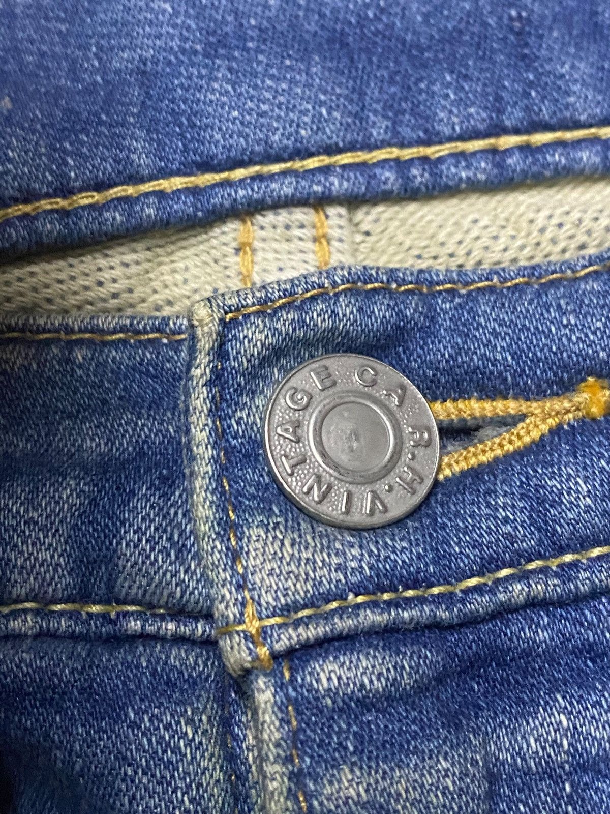 Japanese Brand Rare vintage RH Jeans navy & white denim straight leg jeans Size US 33 - 16 Thumbnail