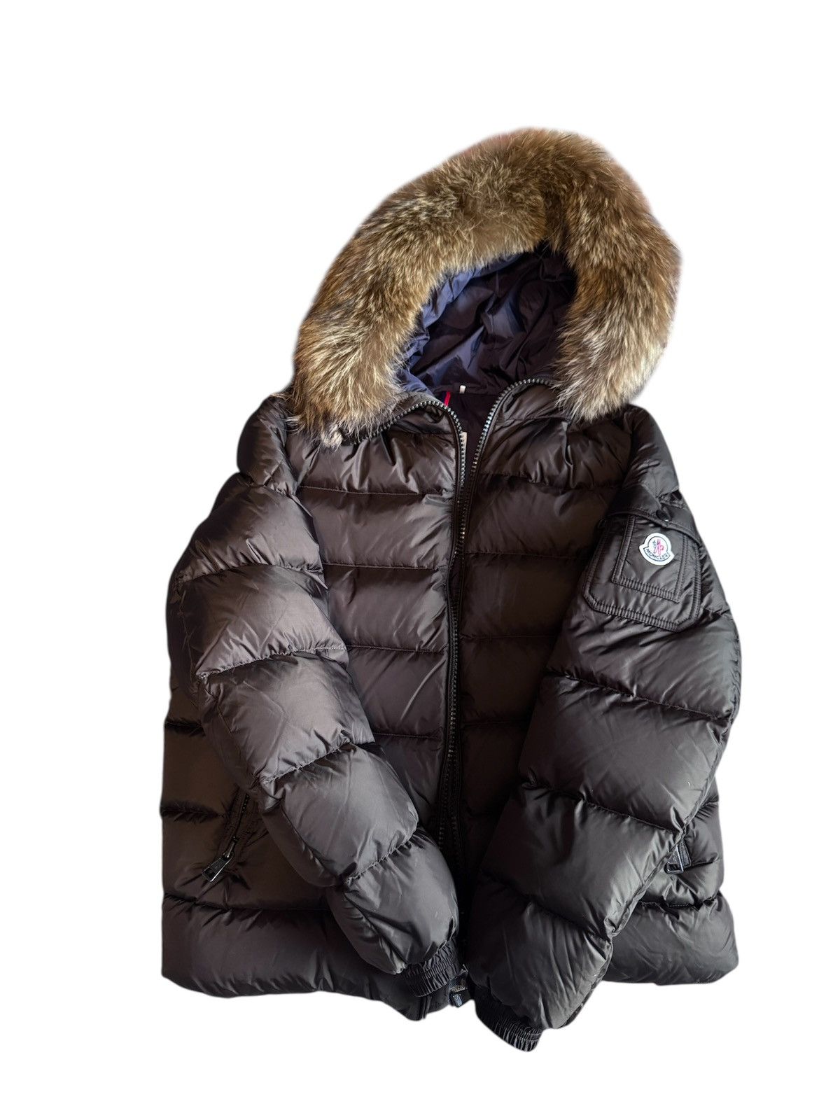 $2800+ Olive Green Coyote Fur Trim Moncler