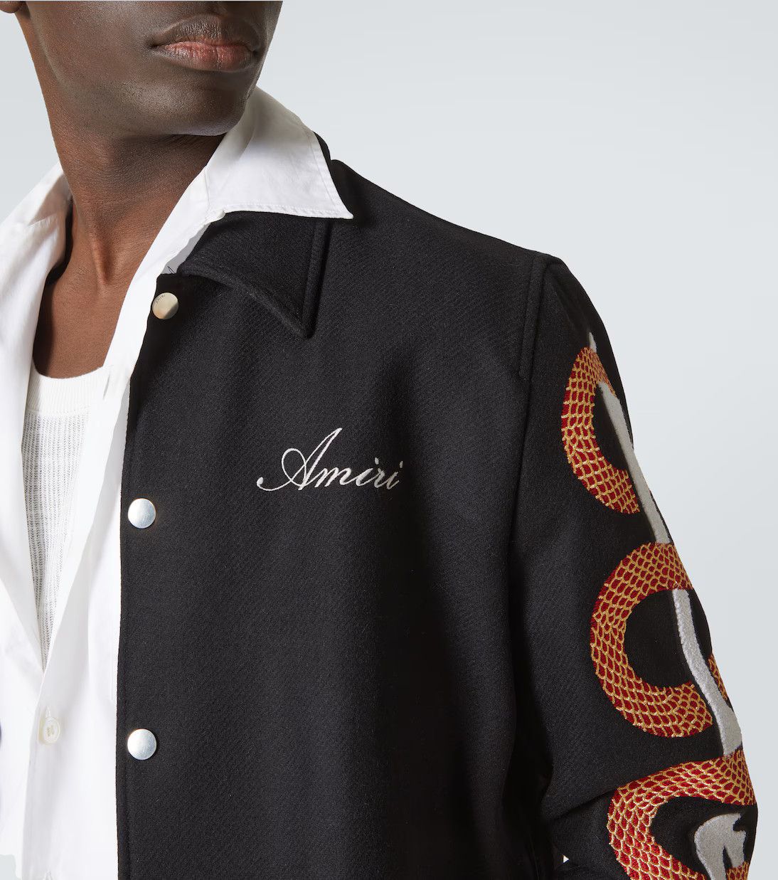 Amiri o1h1sh10525 Snake Bones Jacket in Black Size US XL / EU 56 / 4 - 7 Thumbnail