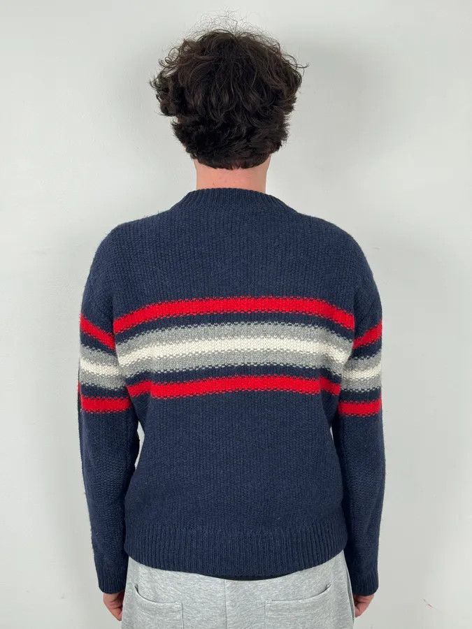 Prada AW2014 Prada Navy Striped Mérinos Wool Sweater Size US M / EU 48-50 / 2 - 3 Thumbnail