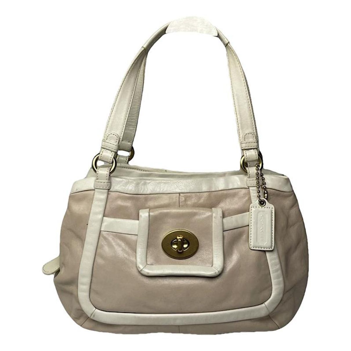 Coach Signature Sufflette White Leather Handbag Size ONE SIZE - 1 Thumbnail