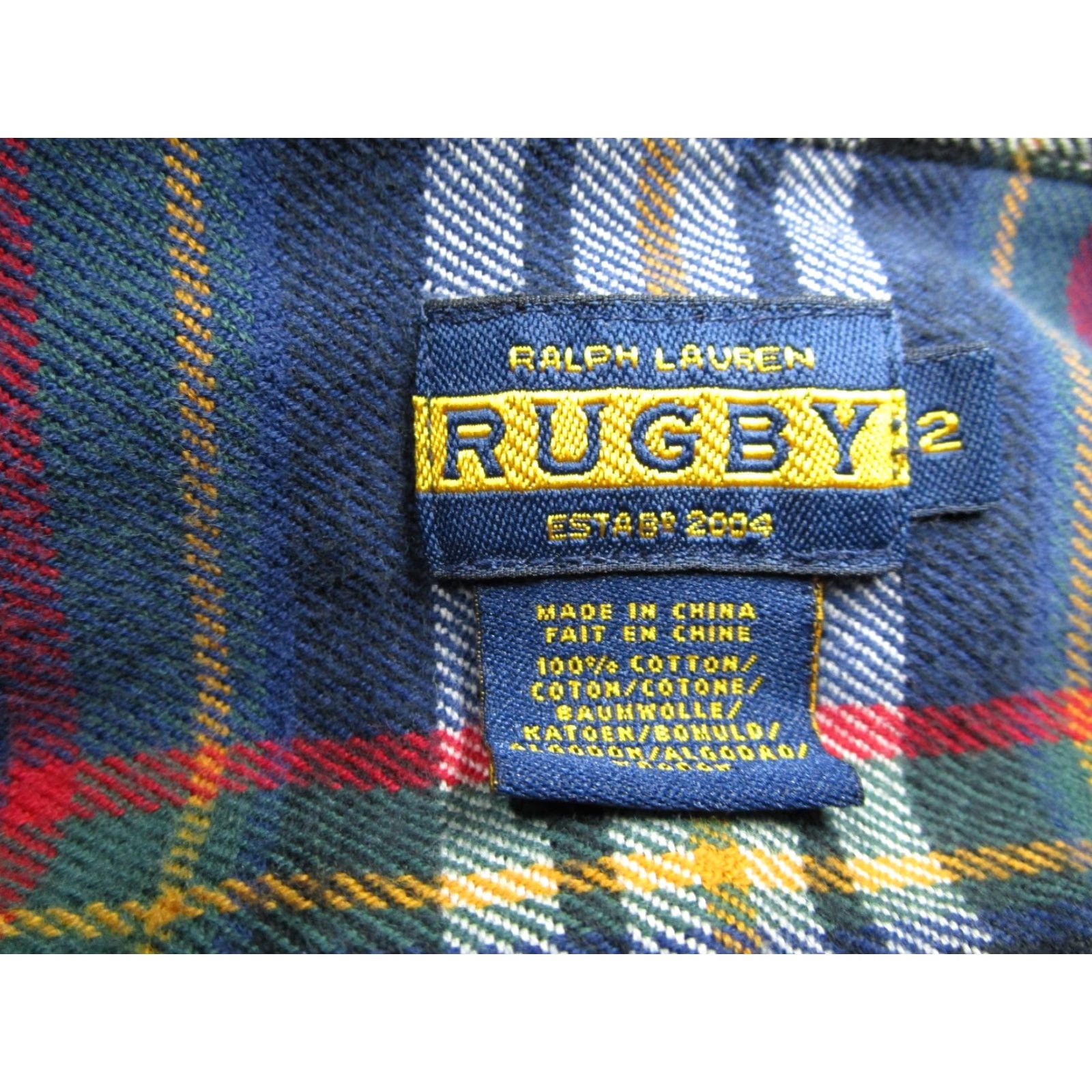 Ralph Lauren Ralph Lauren Rugby Shirt Women 2 Blue Plaid Flannel Button Up Long Sleeve Size XS / US 0-2 / IT 36-38 - 3 Thumbnail