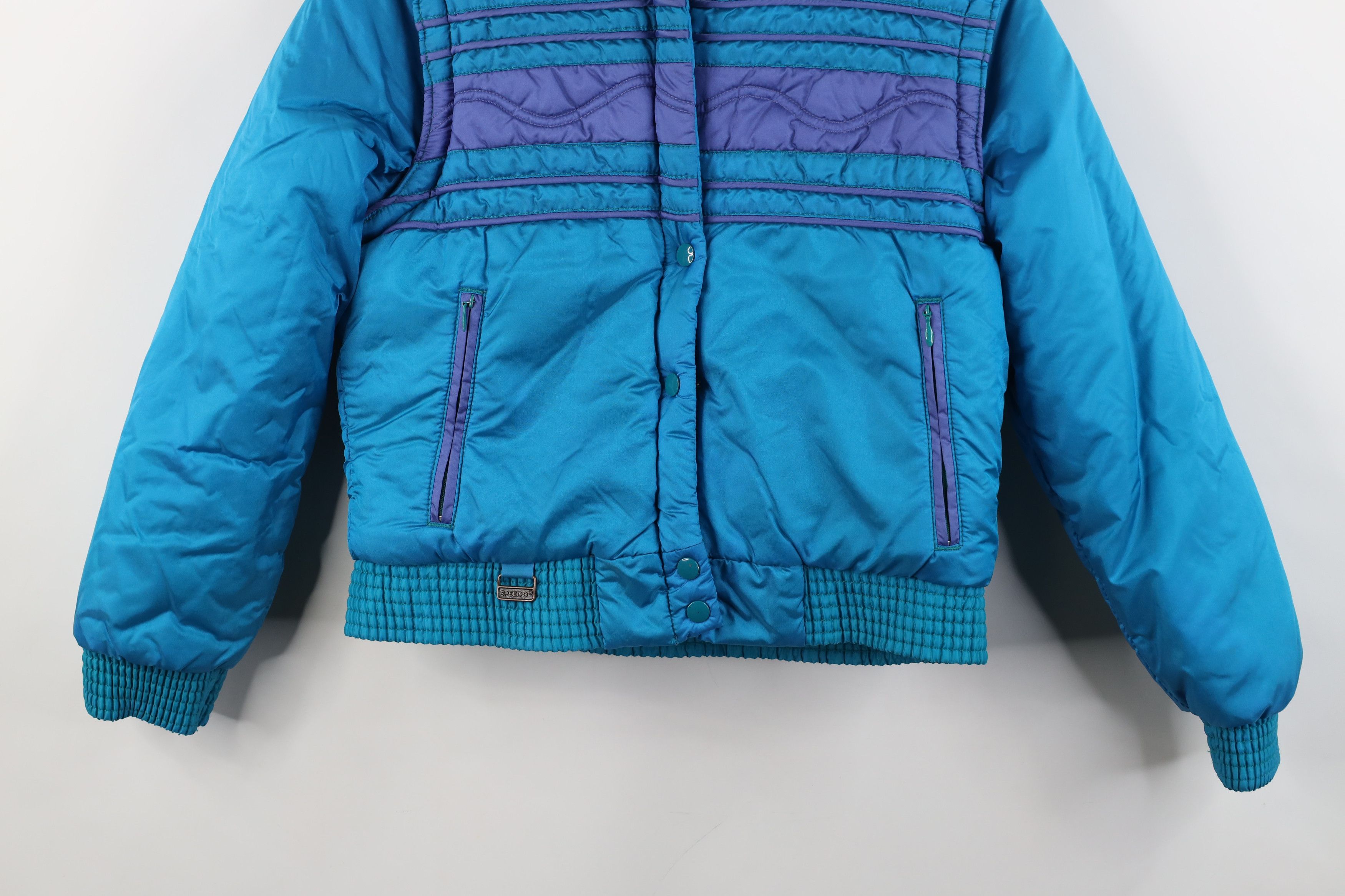 Speedo Vintage 70s Speedo Convertible Puffer Vest Jacket Striped Size S / US 4 / IT 40 - 3 Thumbnail