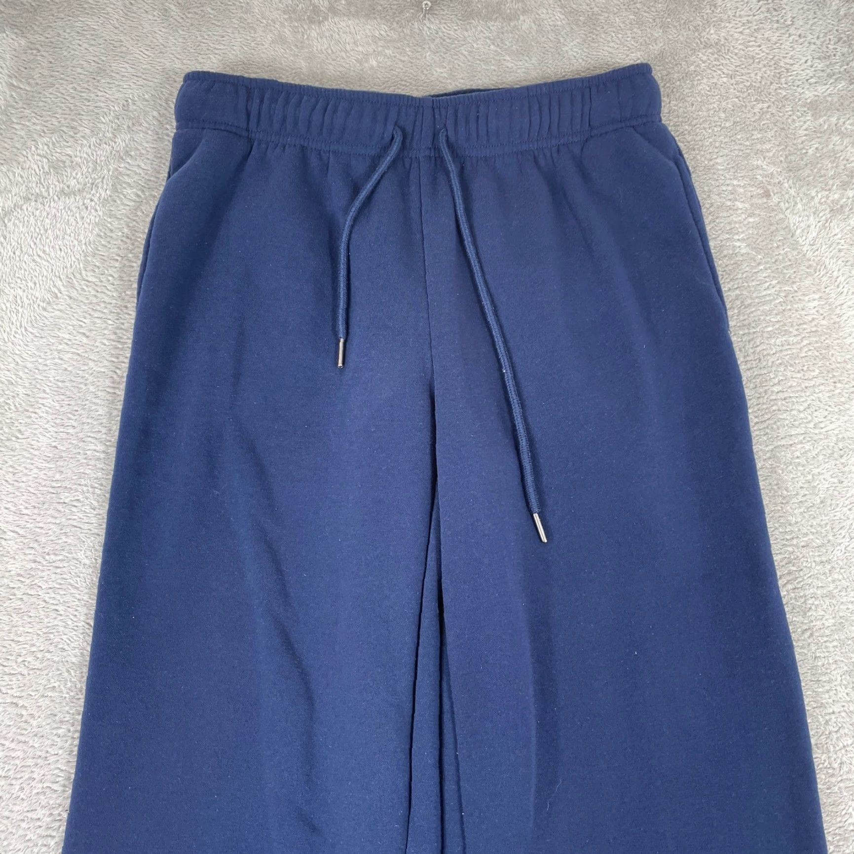 Vintage VINTAGE Common Stitch Womens Large Blue Wide-Leg Sweatpants Drawstring Loungewear Size 30" / US 8 / IT 44 - 3 Thumbnail