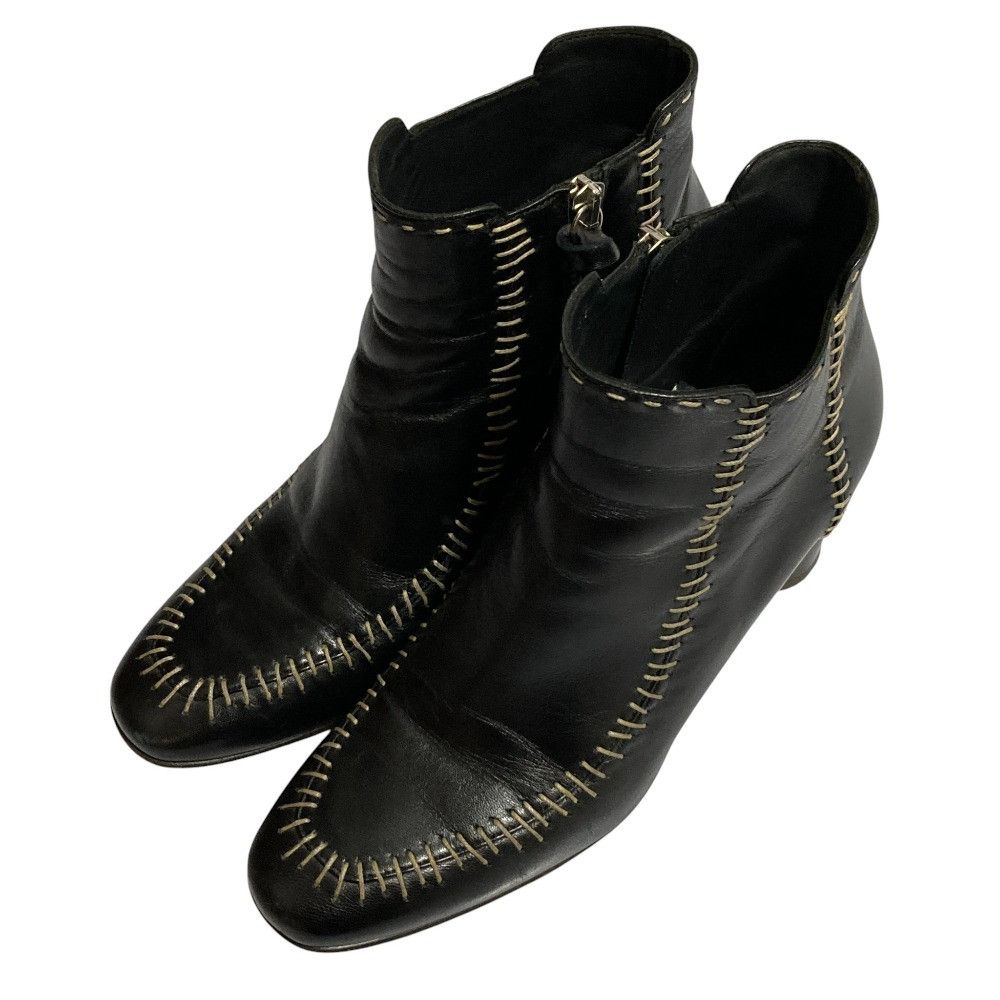 Other Other JW Anderson Stitch Design Short Boots Leather Shoes DUTY FREE for USA Size ONE SIZE - 1 Thumbnail