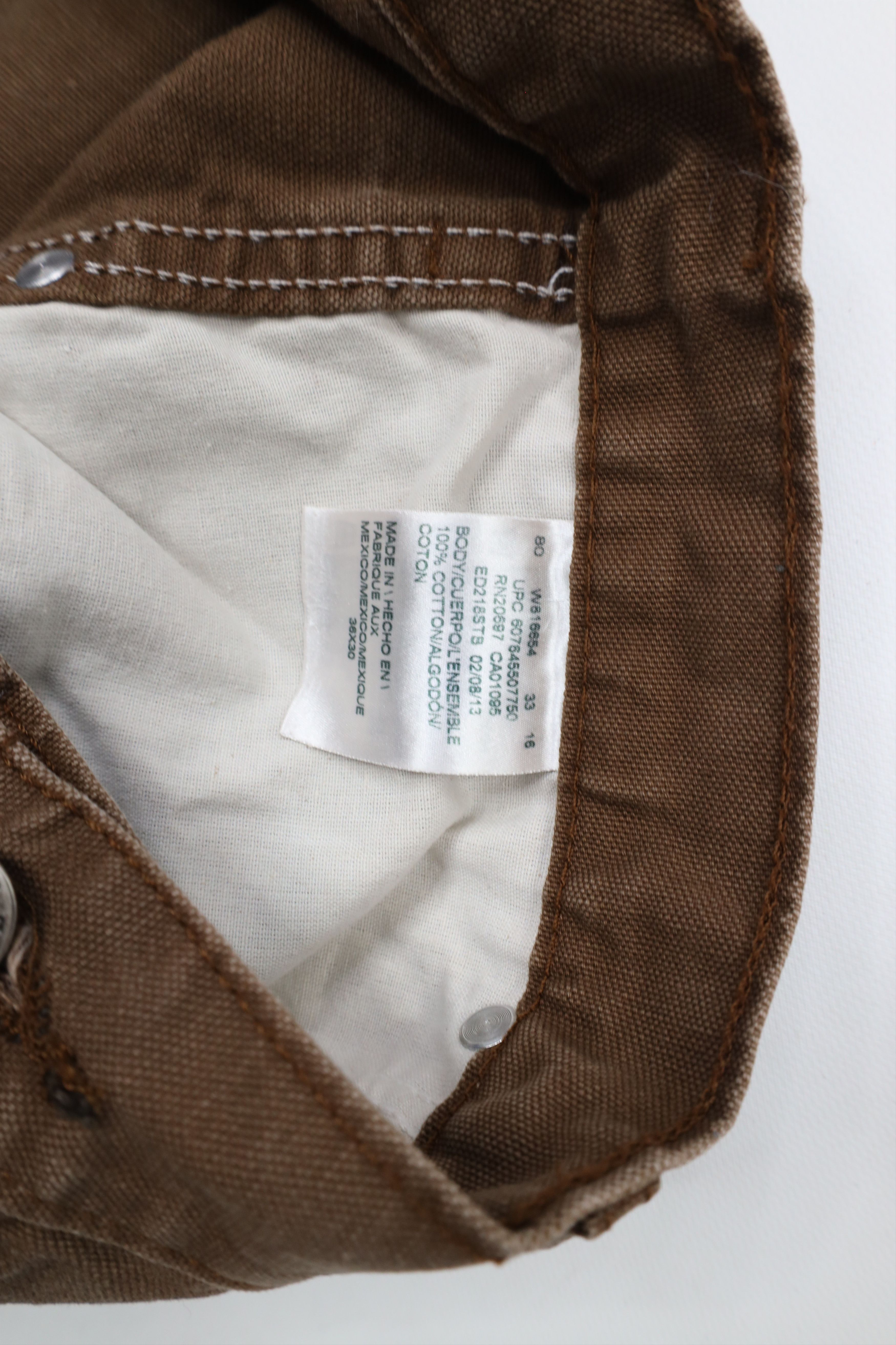 Dickies × Vintage Vintage Dickies Wide Leg Canvas Dungaree Pants Brown Cotton Size US 36 / EU 52 - 8 Thumbnail