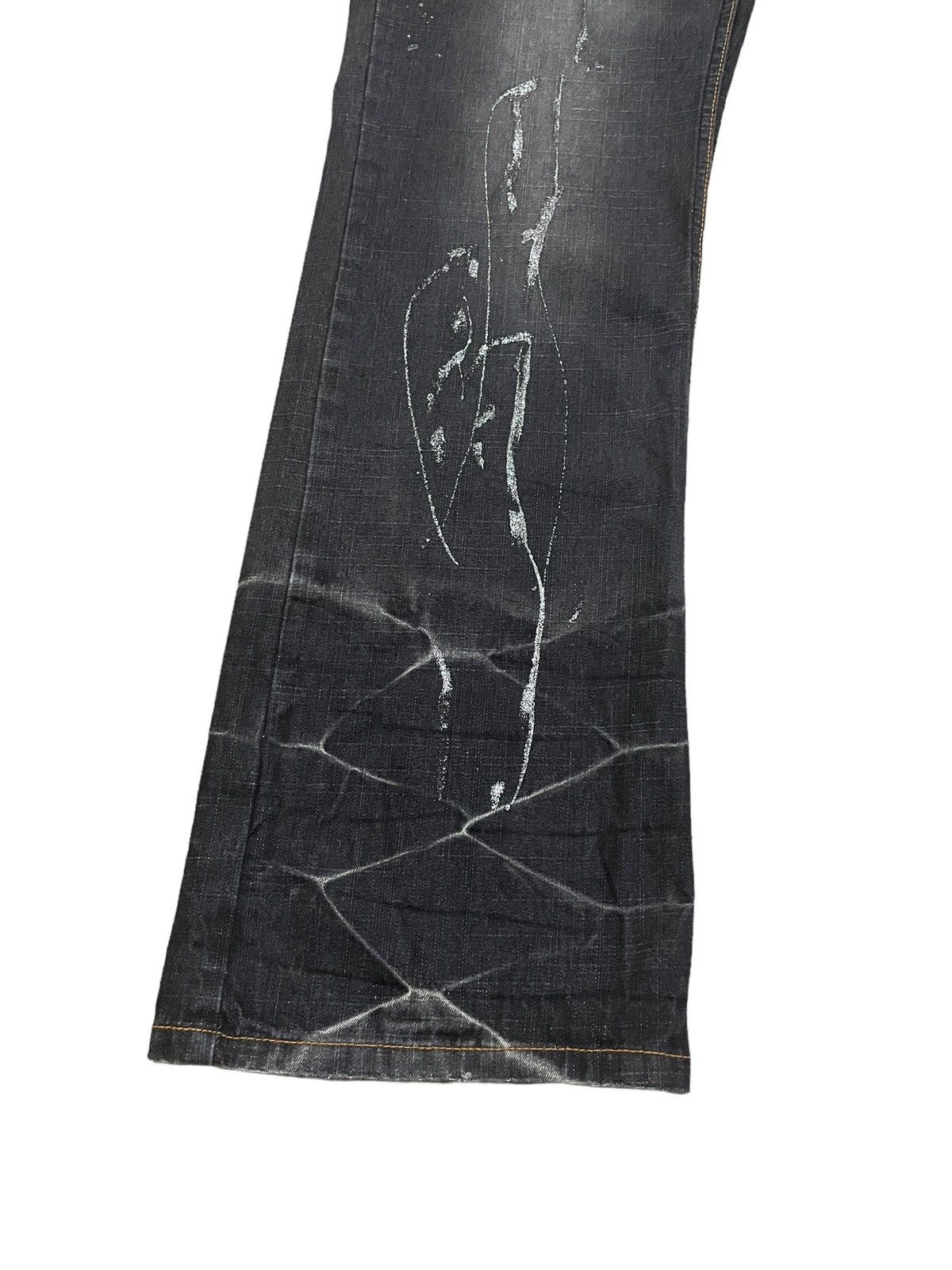 If Six Was Nine Rare Design Vintage Brand Free Brat Flared Jeans 2000s Size US 32 / EU 48 - 9 Thumbnail