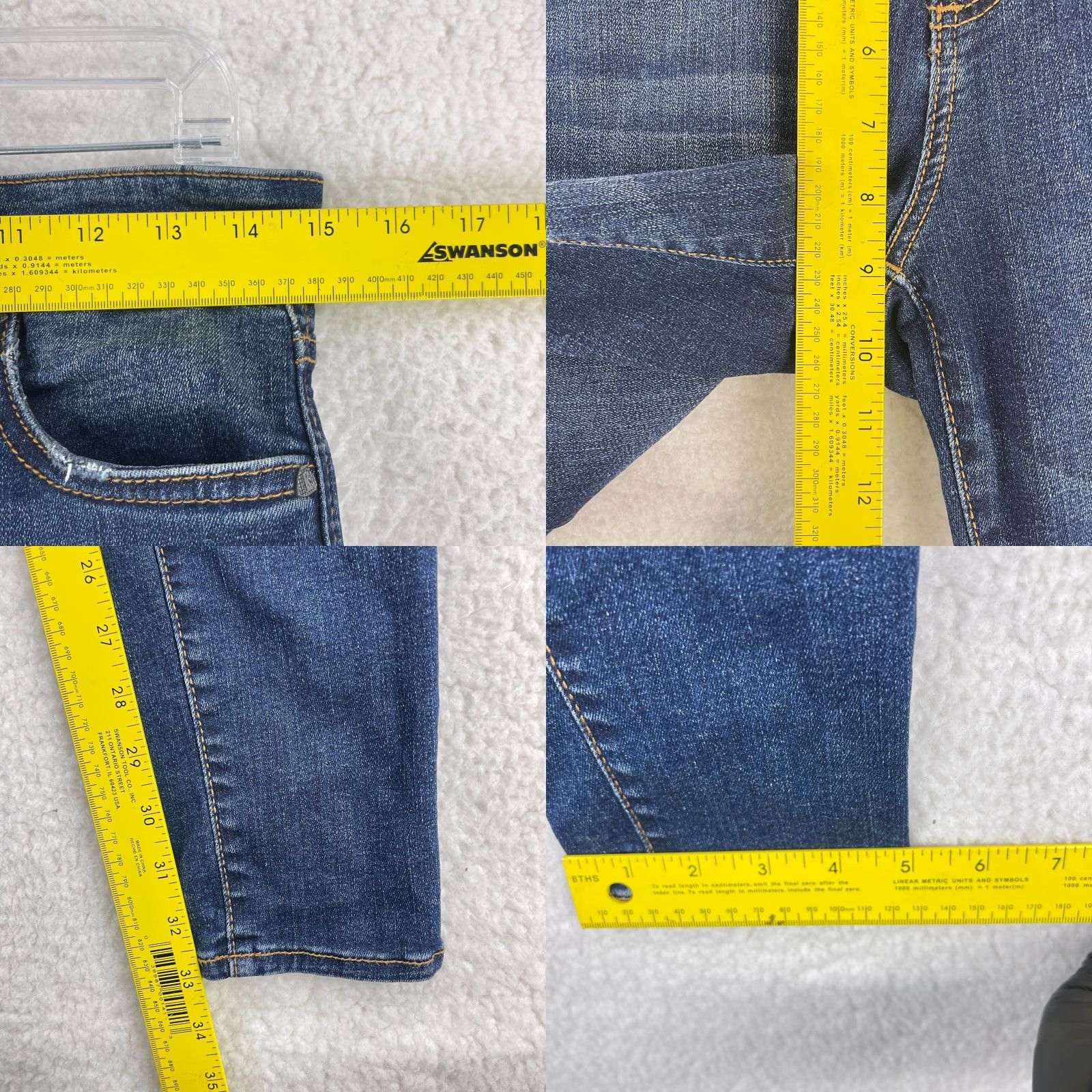 Vintage KUT from the Kloth Toothpick Skinny Jeans Womens Size 4 Blue Denim Mid-Rise Jeans Size 27" / US 4 / IT 40 - 8 Thumbnail